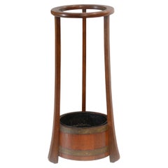 Teak Umbrella and Walking Stick Stand by R.A. Lister & Co, England