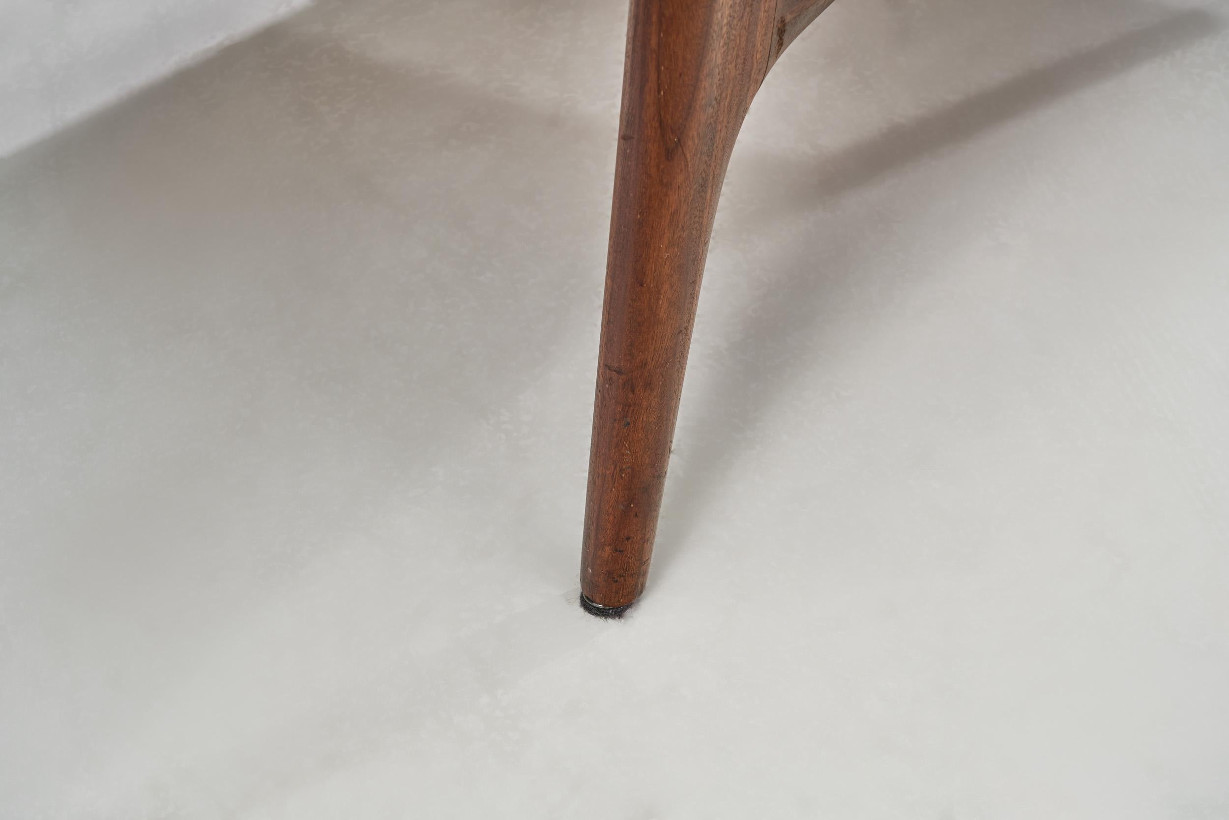 Fauteuils en teck tapissés avec accoudoirs en lattes, Danemark, années 1960 en vente 9