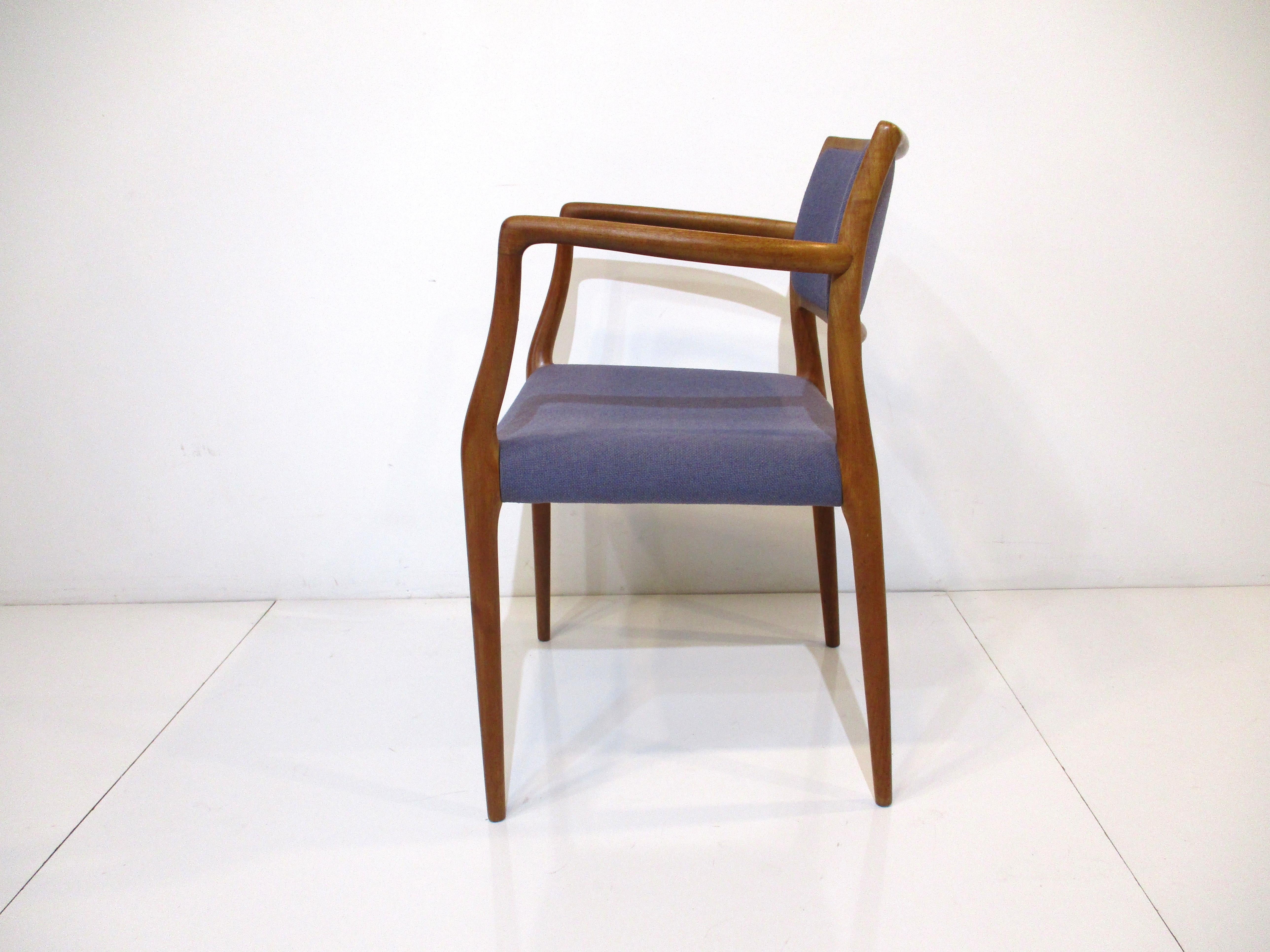 Teak Upholstered Dining Chairs by Niels Moller Denmark In Good Condition In Cincinnati, OH