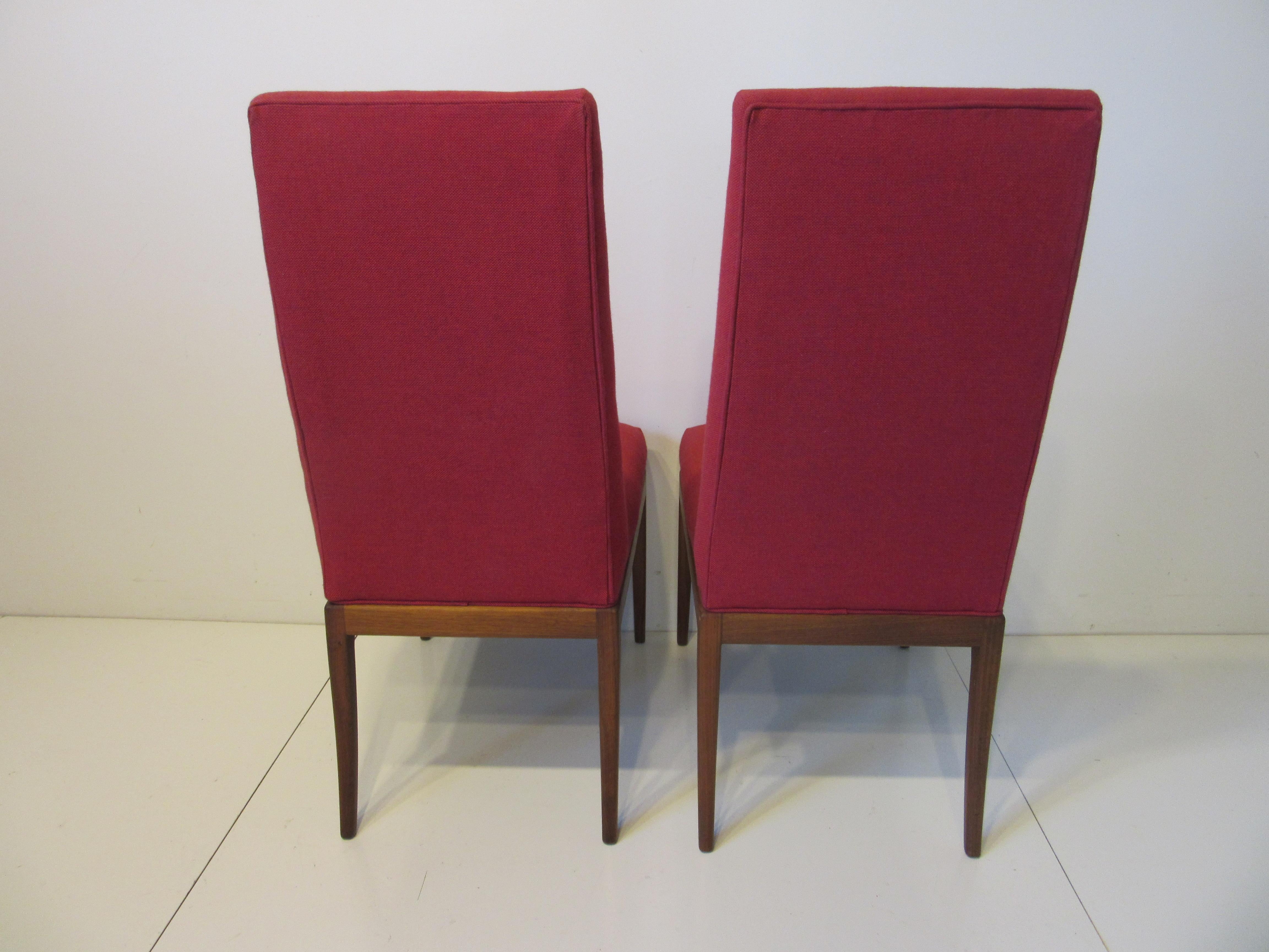 high back teak dining chairs