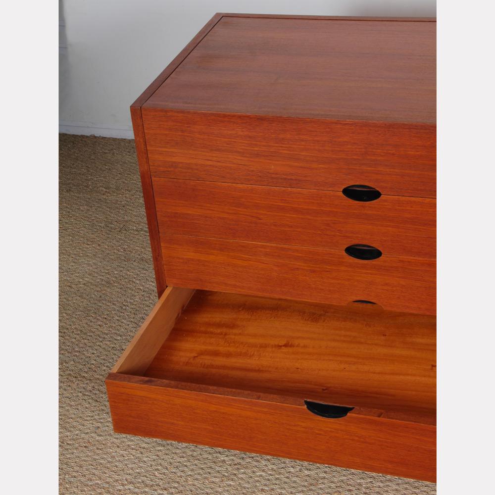 Miroir Teak vanity by Joseph-André Motte, 1960s en vente