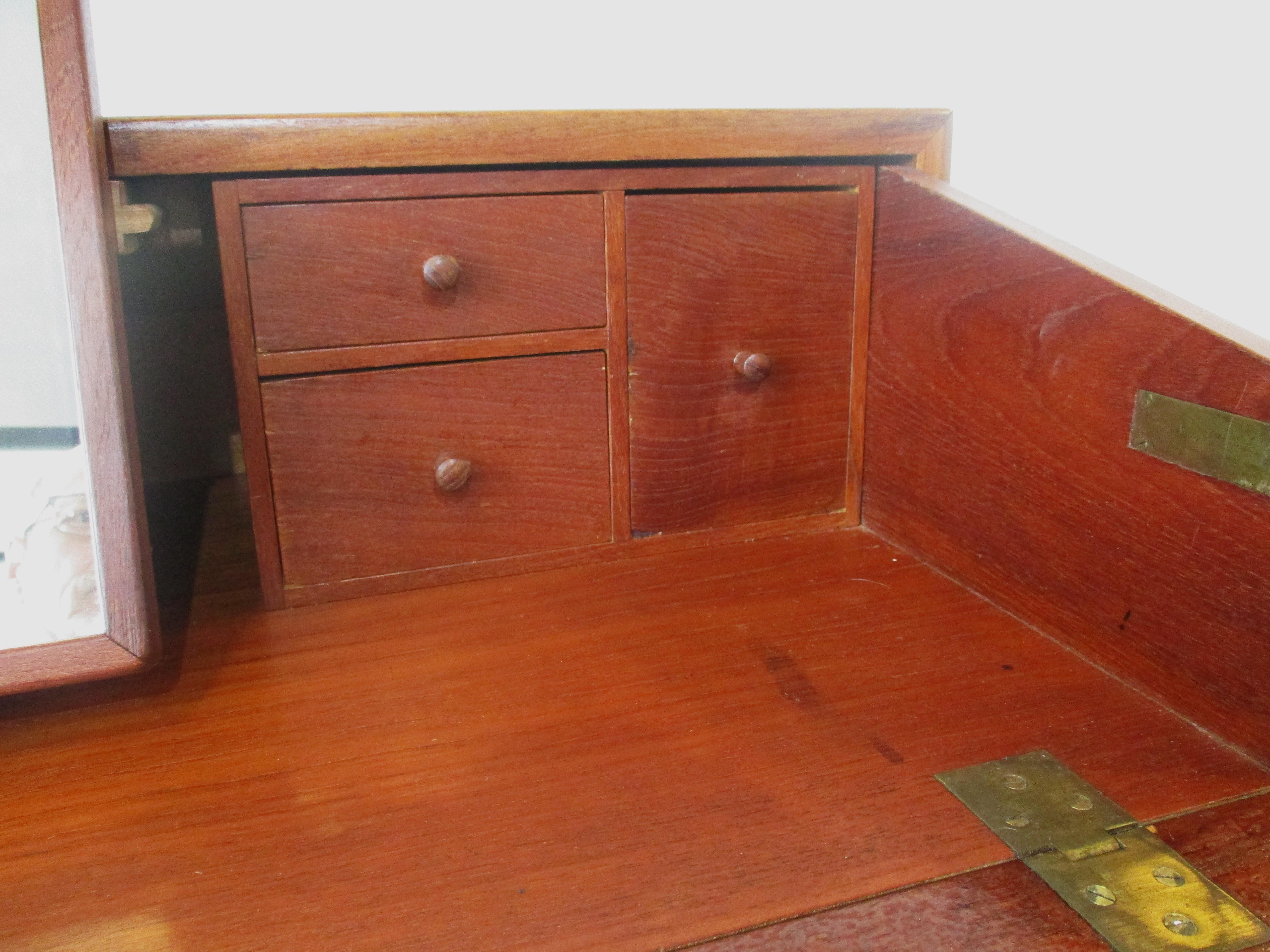 Teak Vanity Desk Dresser by Borge Mogensen for Soborg Denmark For Sale 3
