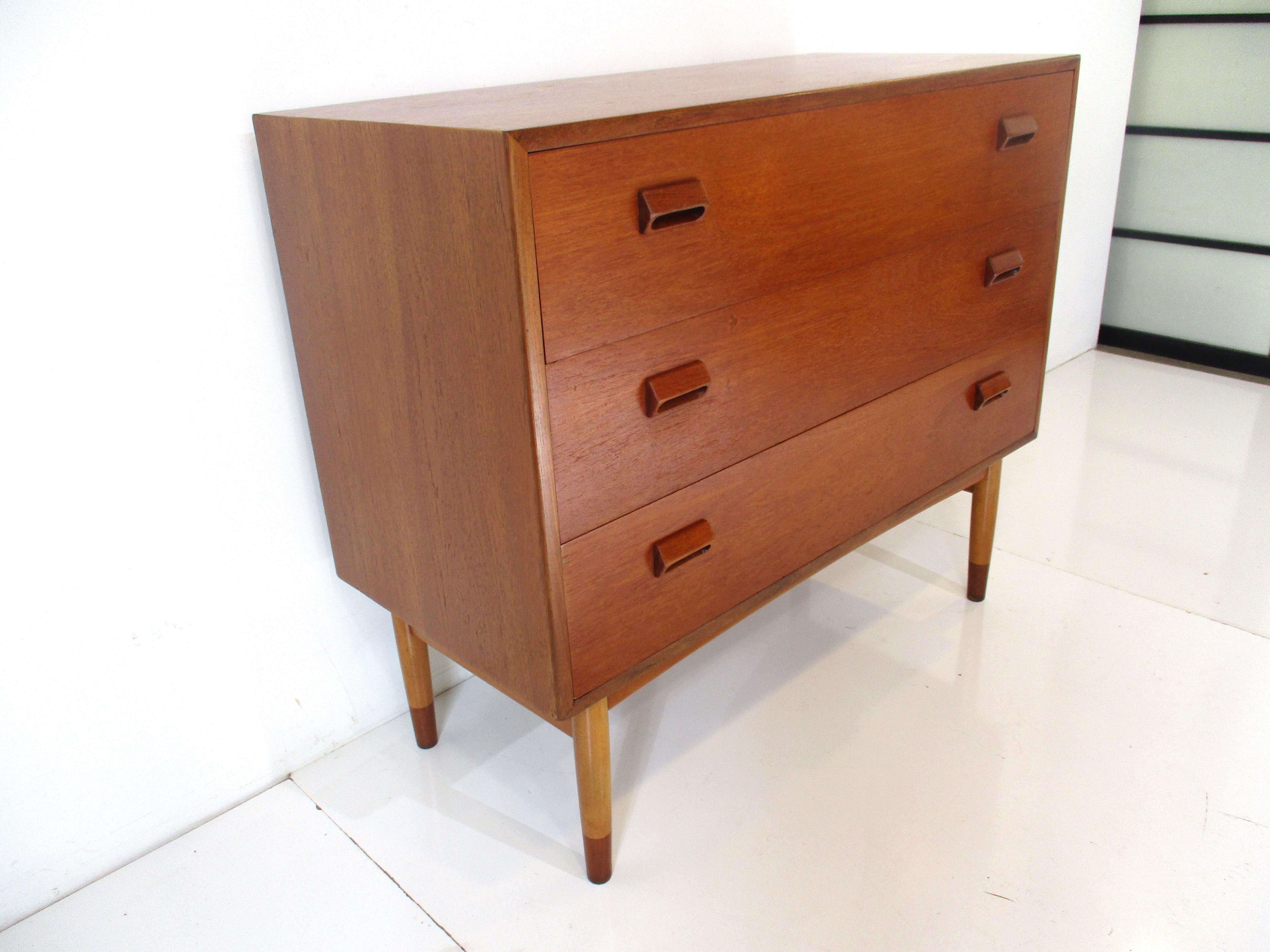 Danish Teak Vanity Desk Dresser by Borge Mogensen for Soborg Denmark For Sale
