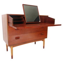 Teak Vanity Desk Dresser by Borge Mogensen for Soborg Denmark