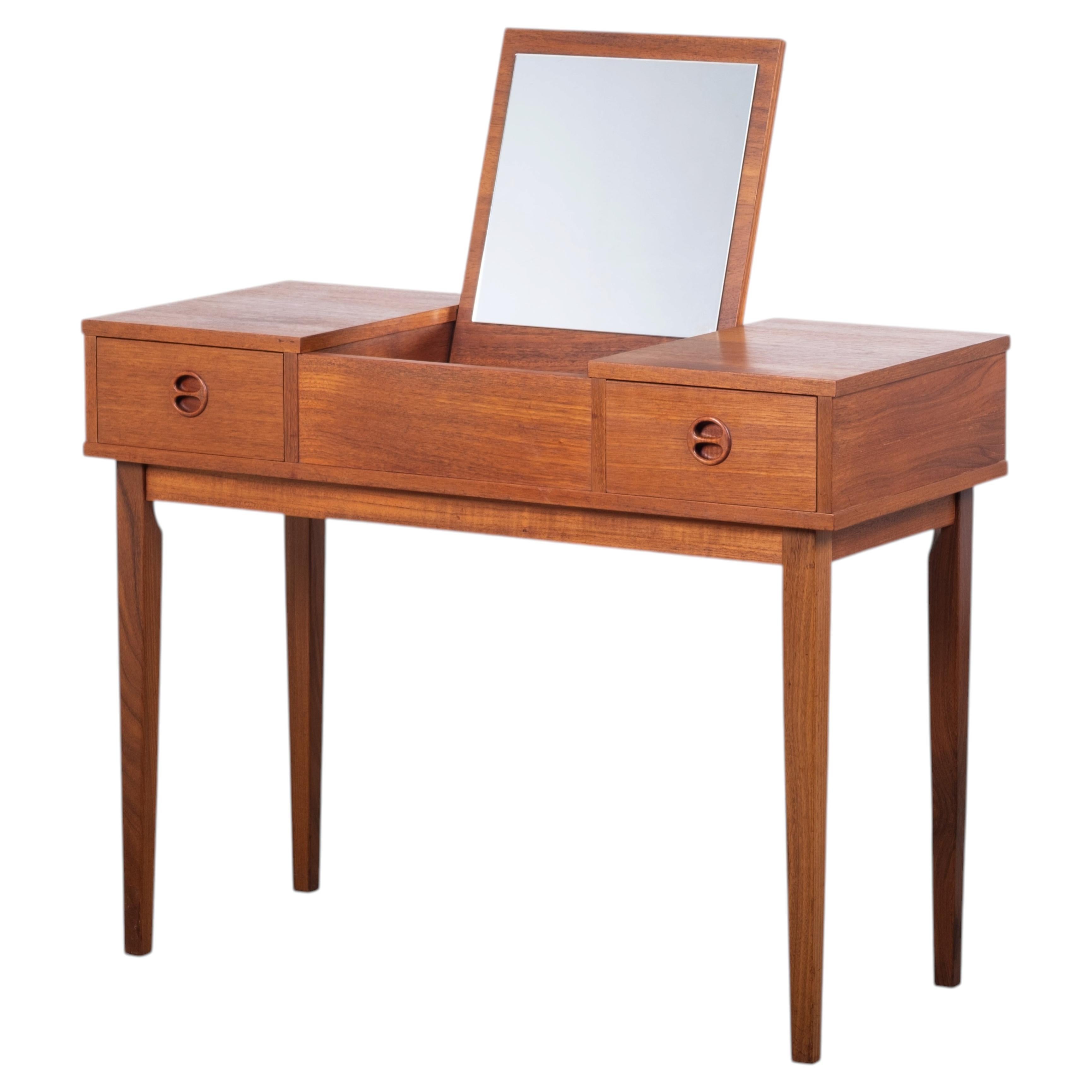 Teak Vanity Table / Desk, Denmark, 1960s