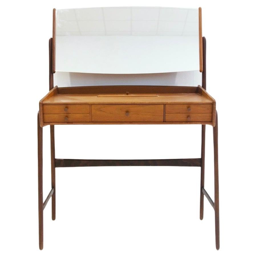 Teak Vanity Table with Mirror by Svend Åge Madsen