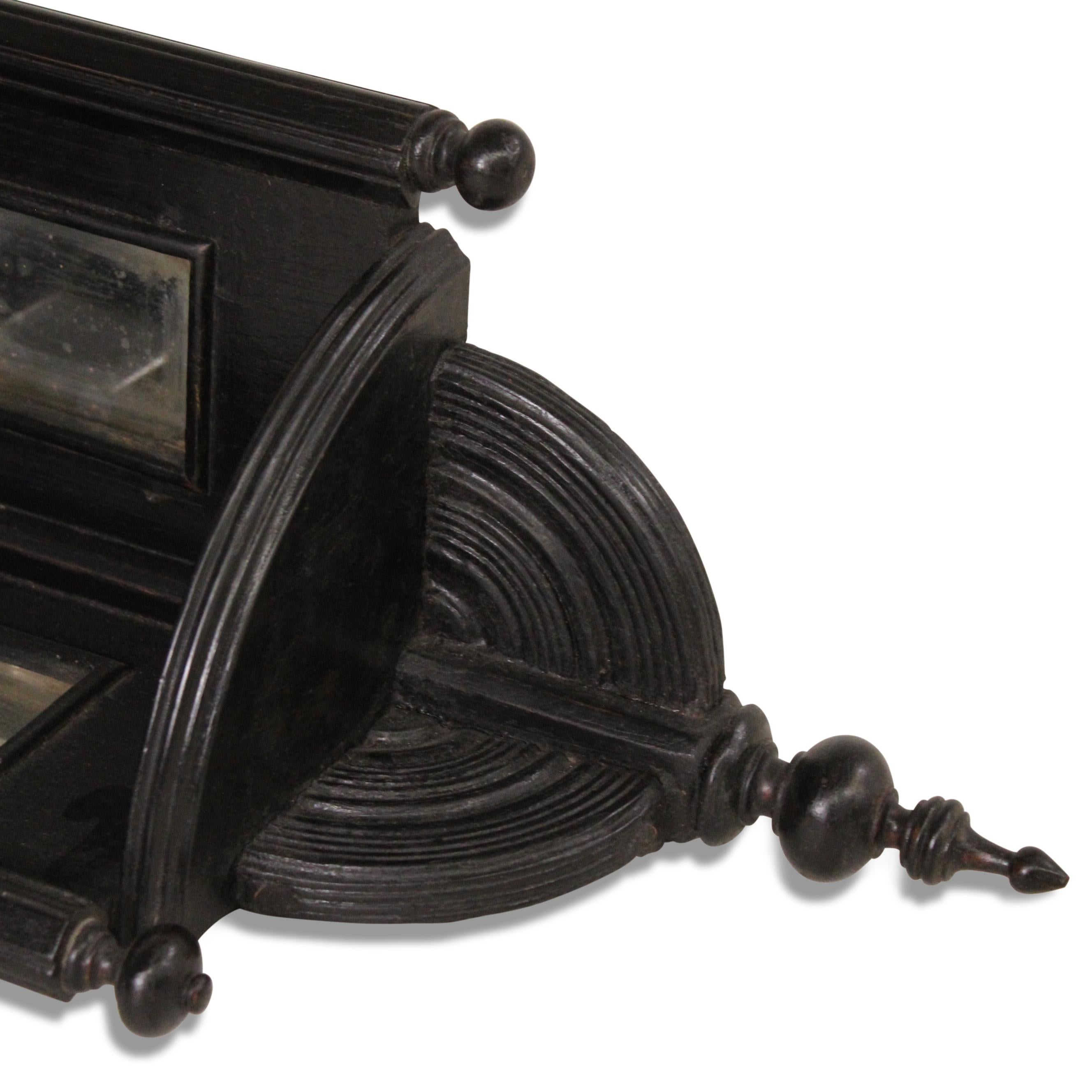 Carved Teak Victorian Corner Rack For Sale