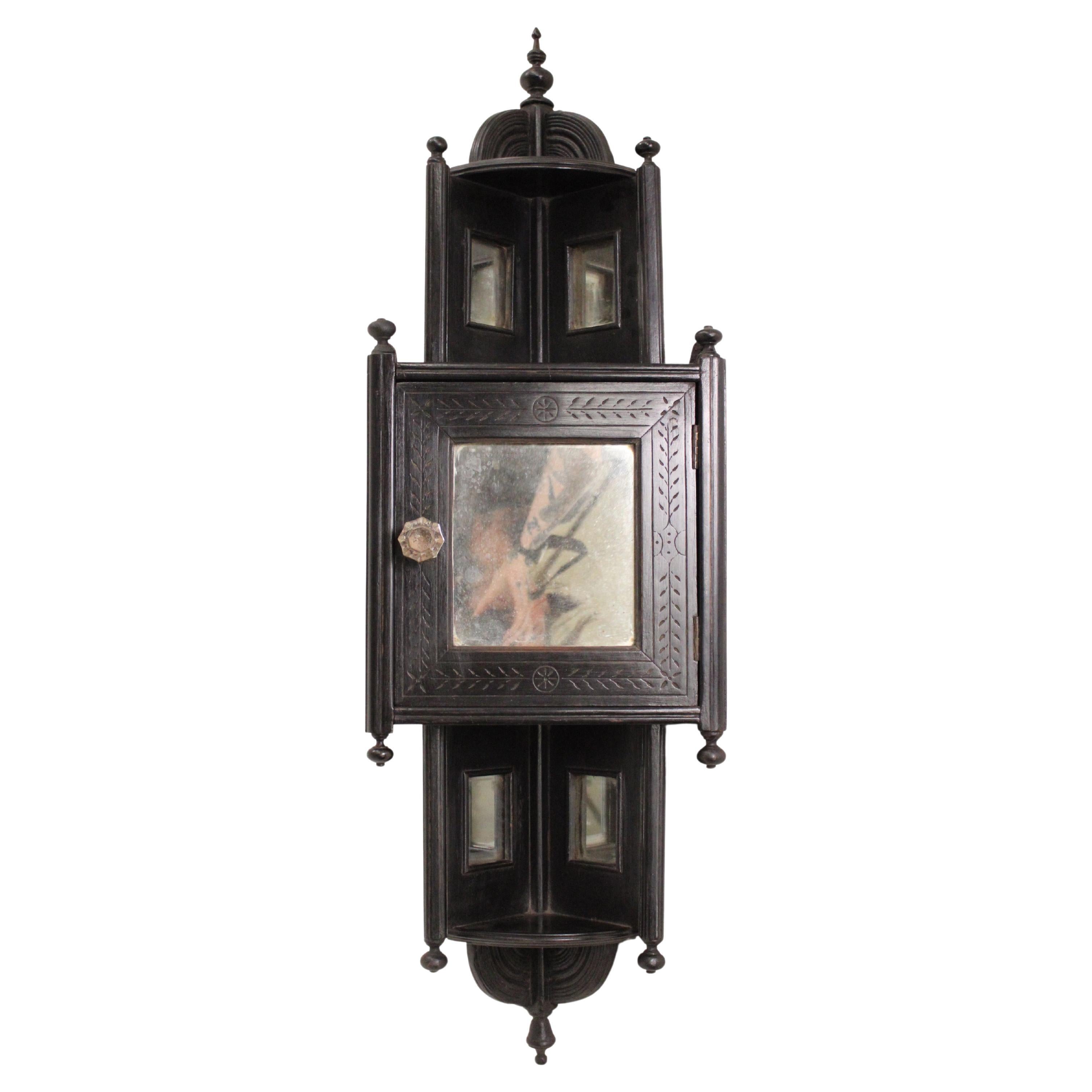 Teak Victorian Corner Rack For Sale