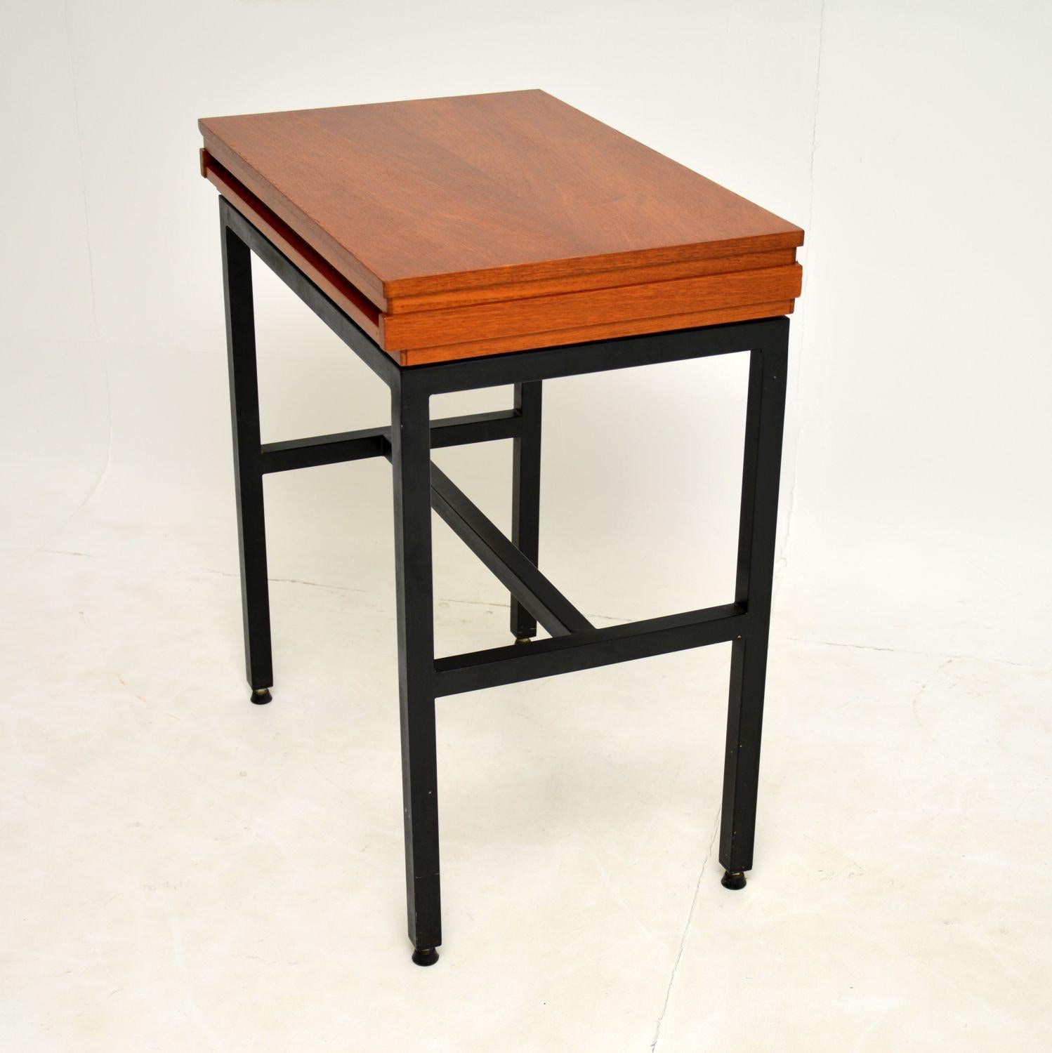 Mid-Century Modern Teak Vintage Side Table / Writing Desk