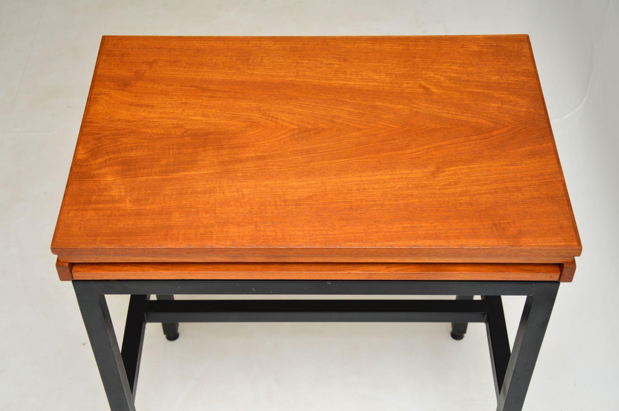 Teak Vintage Side Table / Writing Desk In Good Condition In London, GB