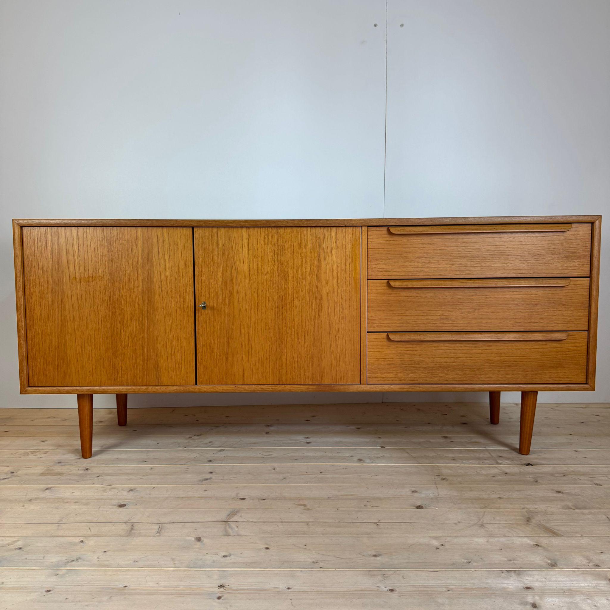 Mid-20th Century Teak vintage sideboard with drawers, Denmark 1960 For Sale