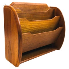 Teak Wall Mounted Letter Holder
