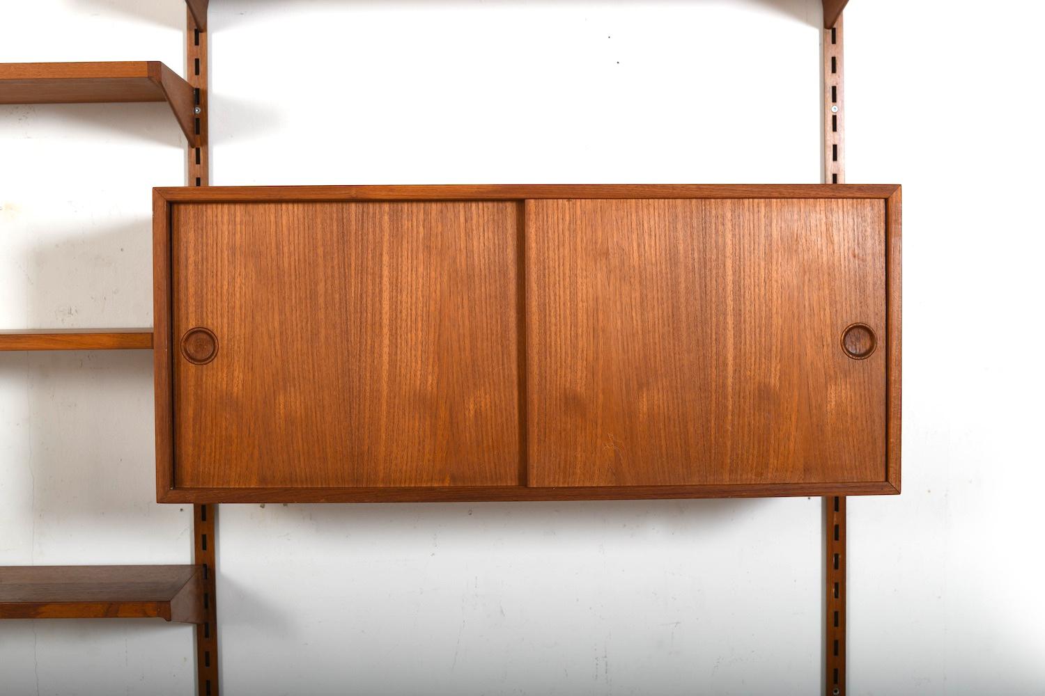 Teakholz-Wandsystem von Kai Kristiansen für FM 1960er Jahre im Zustand „Gut“ im Angebot in Handewitt, DE