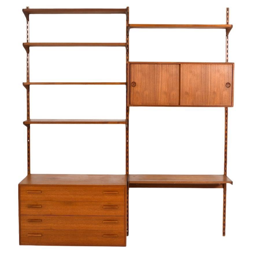 Teakholz-Wandsystem von Kai Kristiansen für FM 1960er Jahre im Angebot