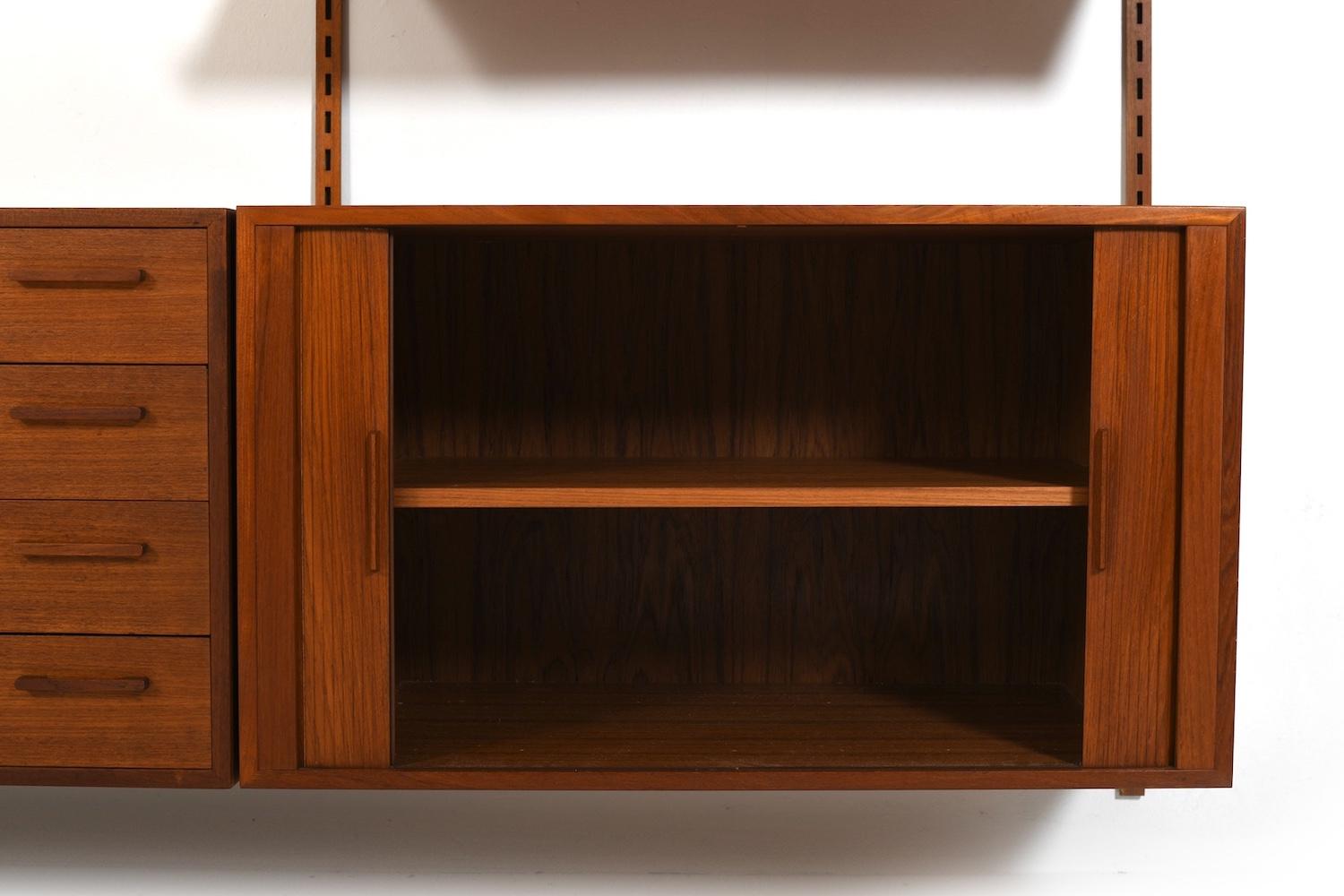XX secolo Sistema a parete in teak di Kai Kristiansen per FM Denmark 1960s in vendita