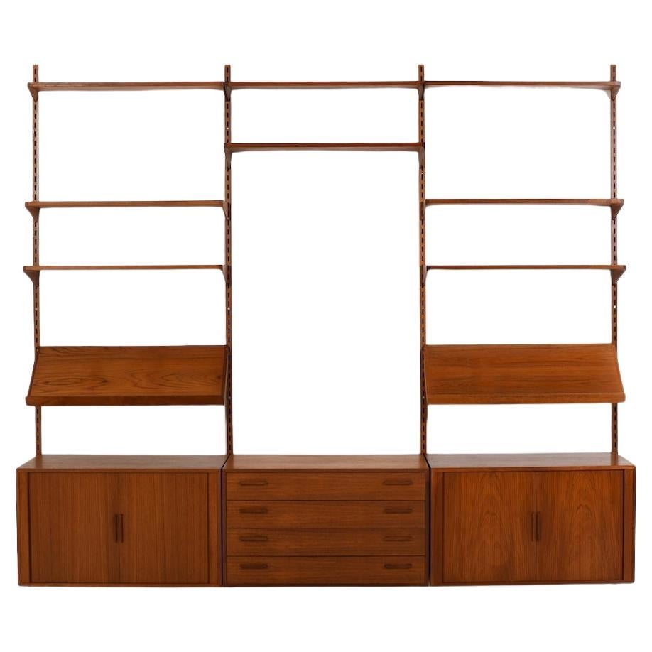 Sistema a parete in teak di Kai Kristiansen per FM Denmark 1960s in vendita