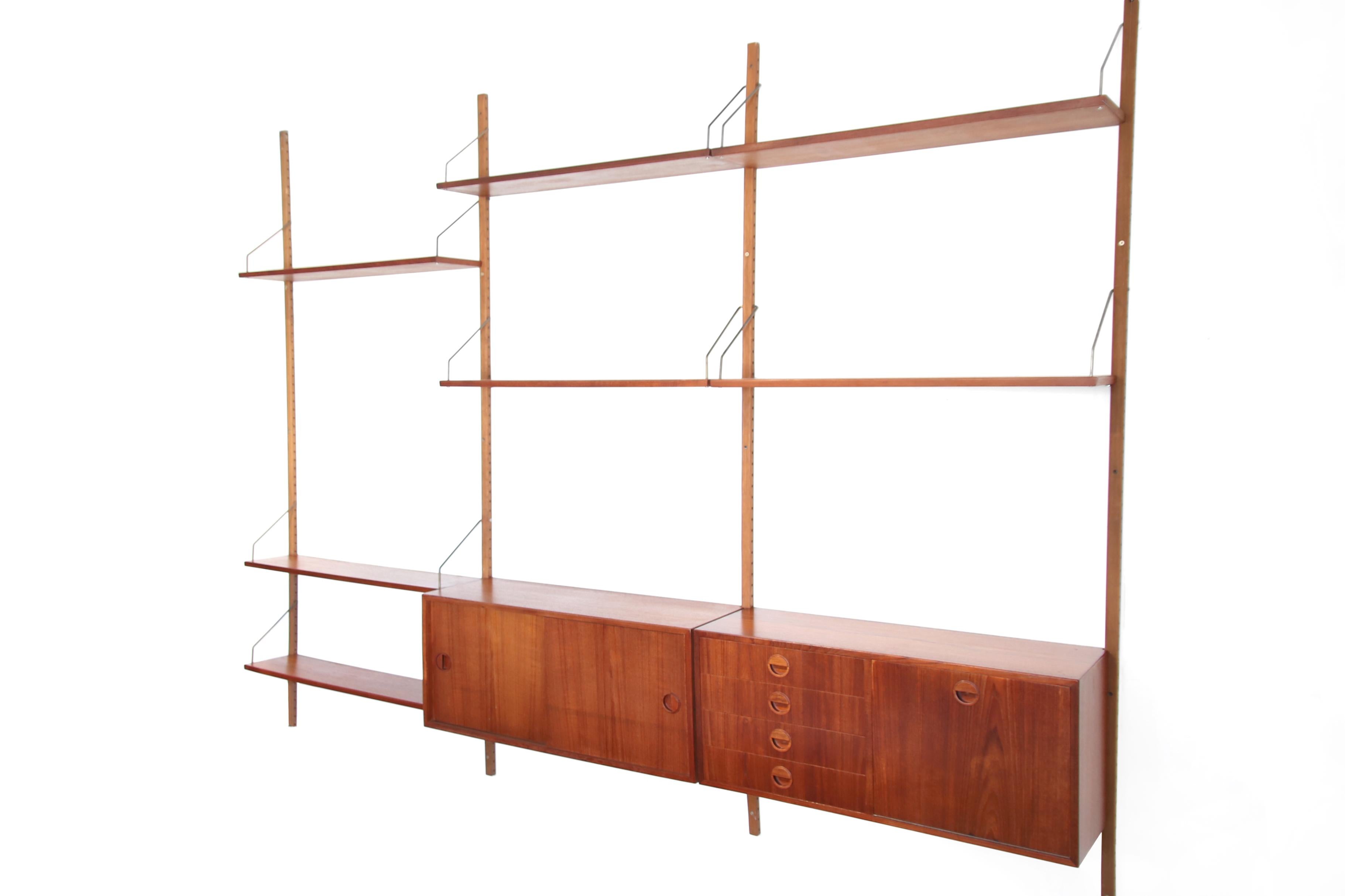 Mid-Century Modern Teak Wall System by Rud Thygesen & Johnny Sorensen for HG Møbler, Denmark 1960