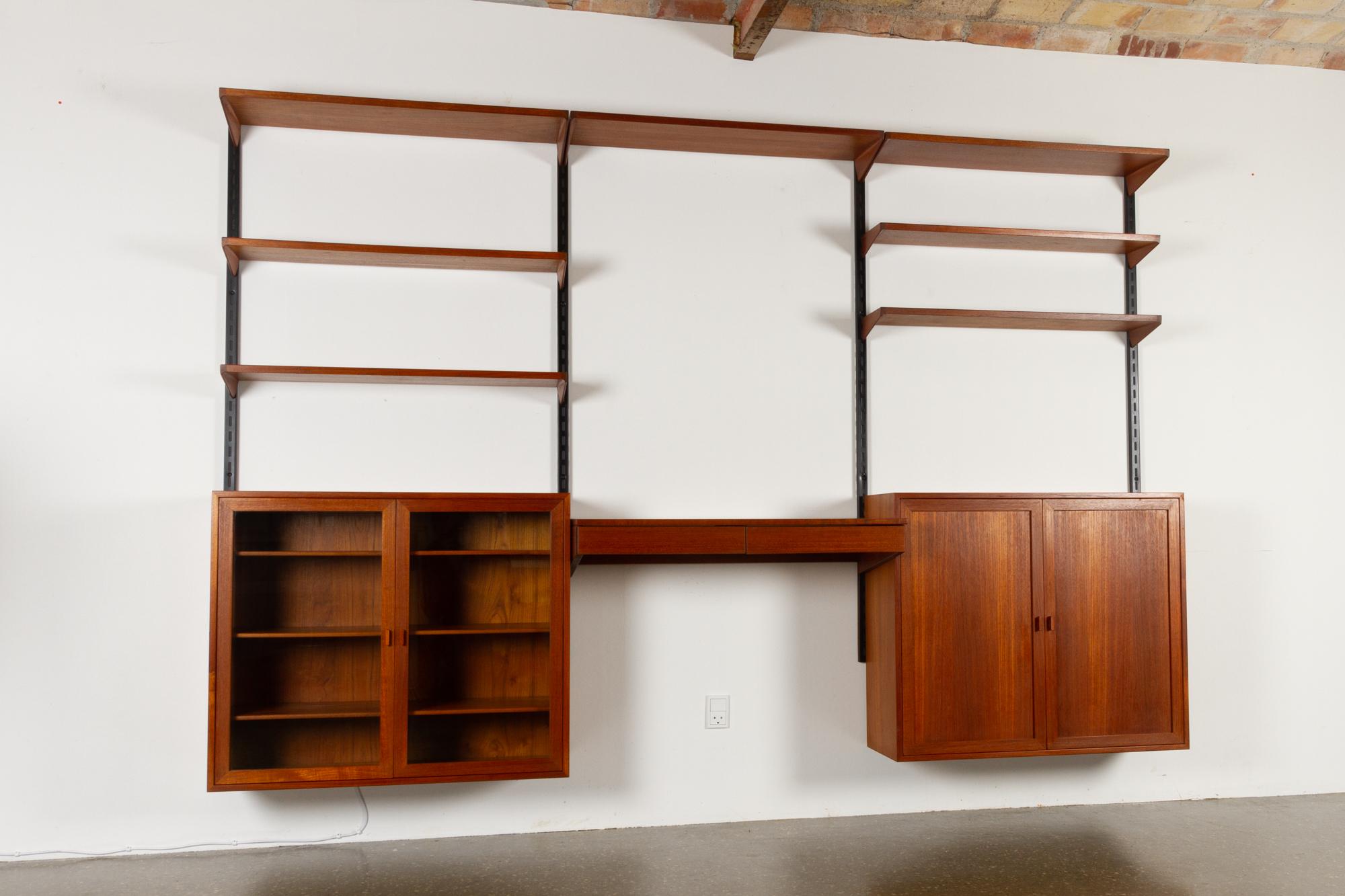 Mid-Century Modern Teak Wall Unit by Kai Kristiansen for FM, 1960s