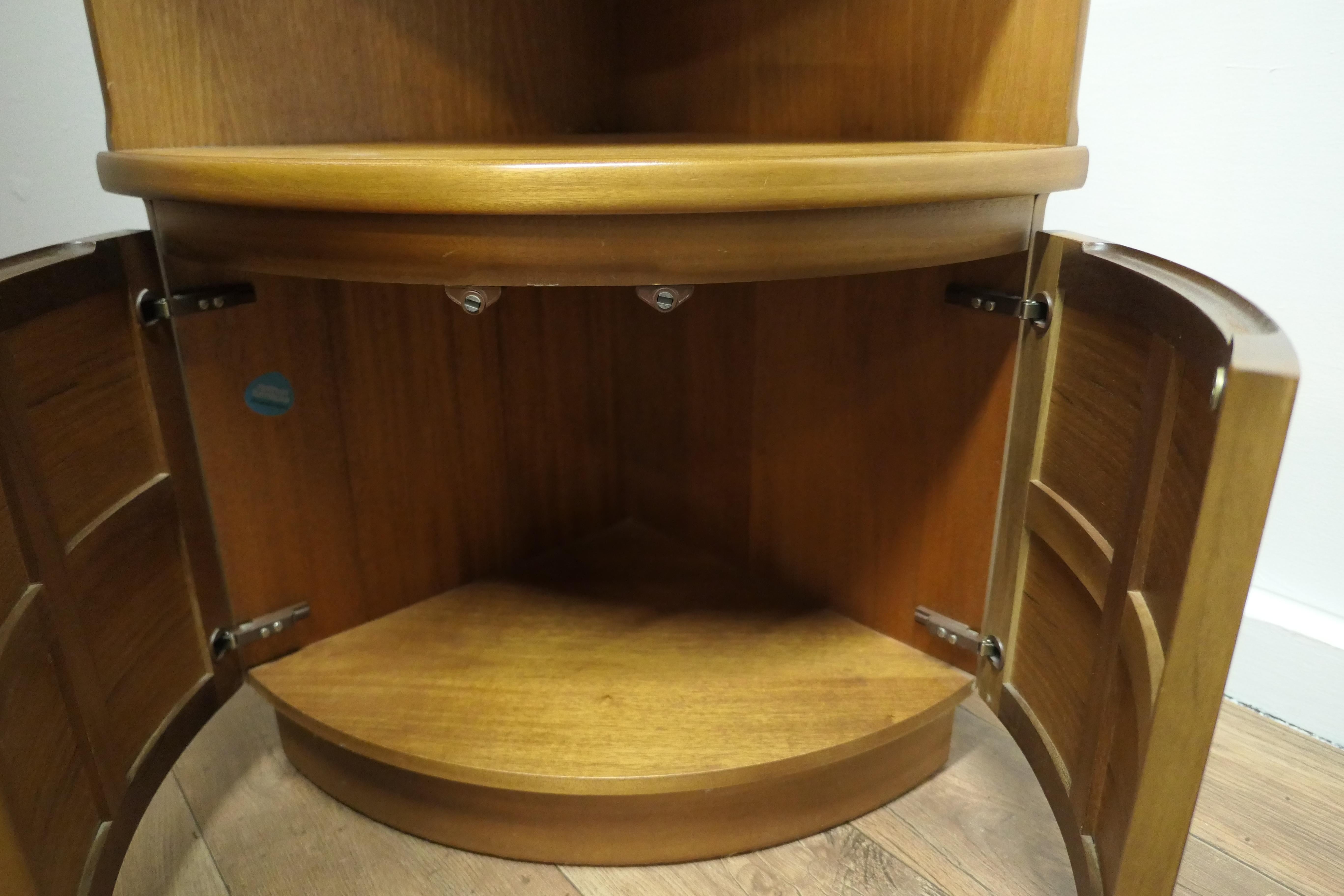 Teak Wall Unit by Nathan Furniture, 2 Corner & 1 Main Unit For Sale 5
