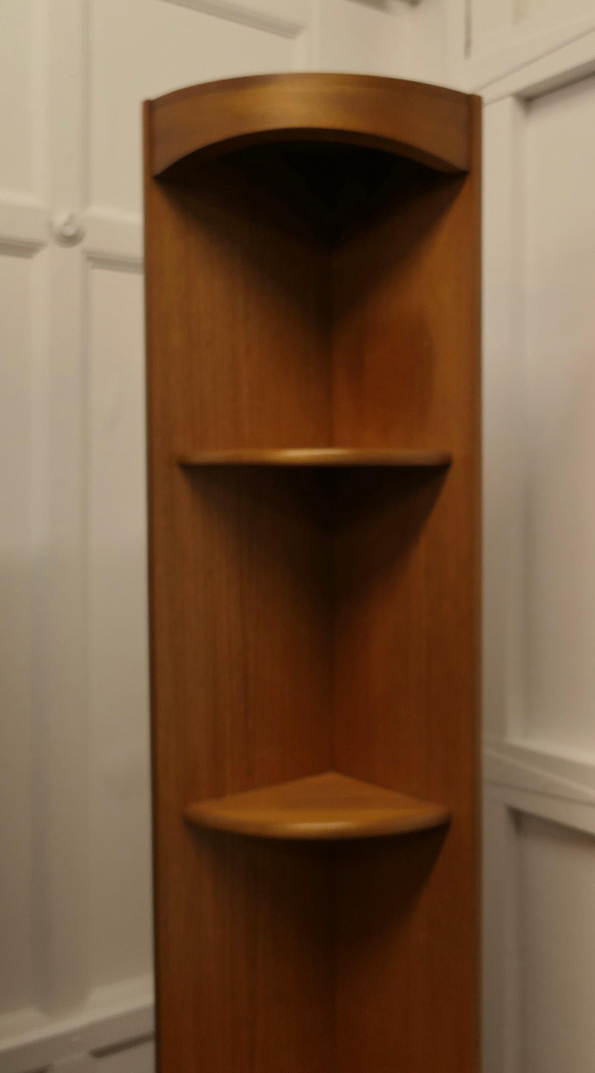 Teak Wall Unit by Nathan Furniture, 2 Corner & 1 Main Unit For Sale 6