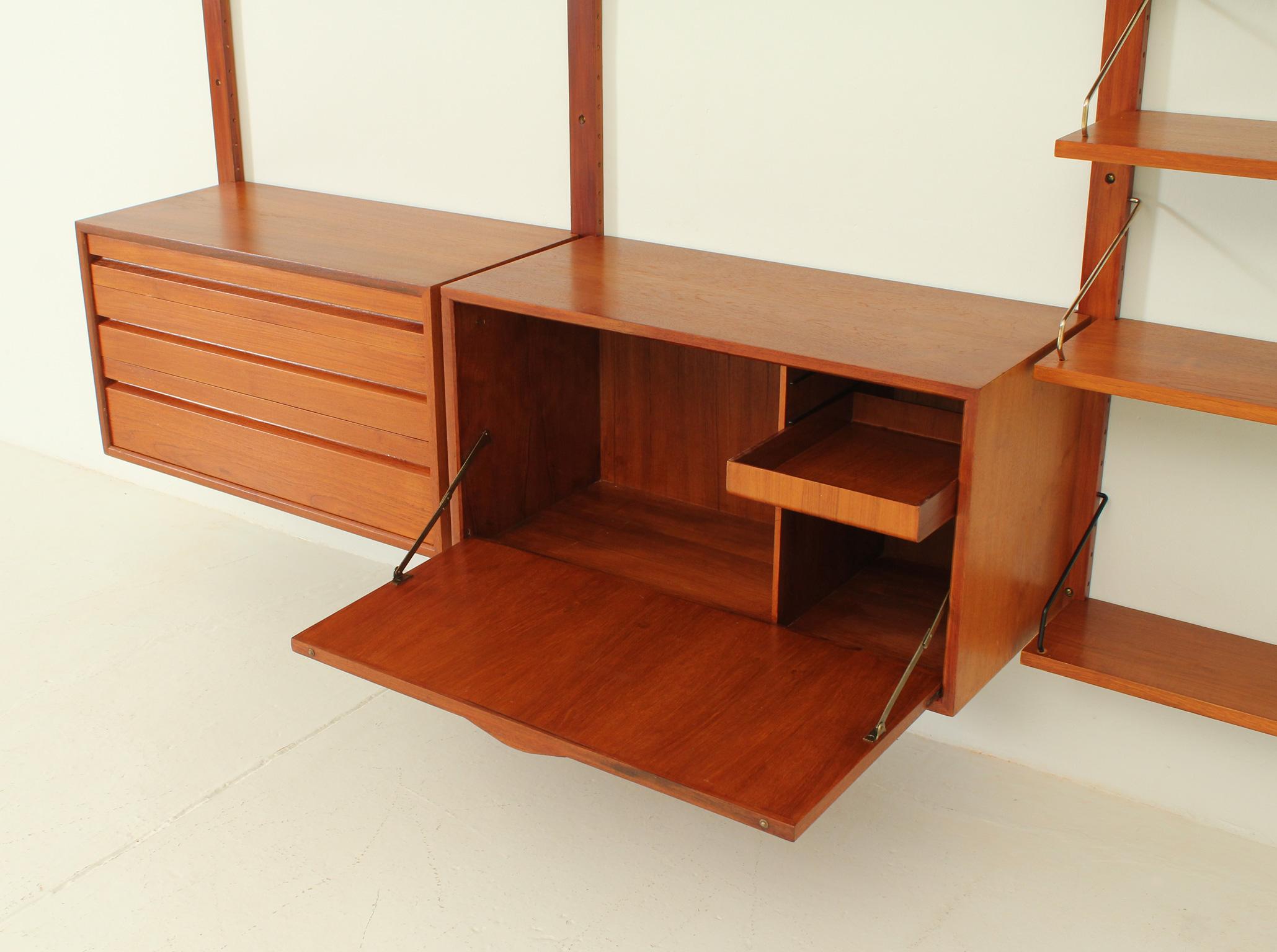 Teak Wall Unit by Poul Cadovius for Cado, Denmark 4