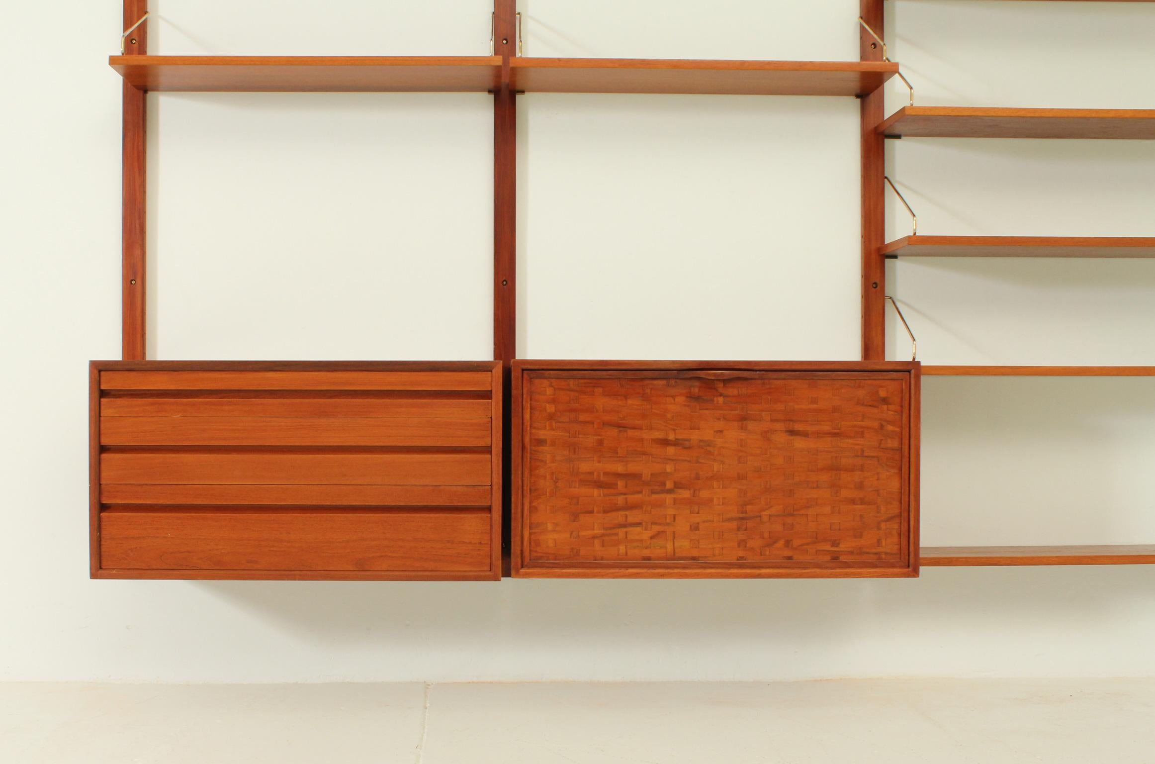 Danish Teak Wall Unit by Poul Cadovius for Cado, Denmark