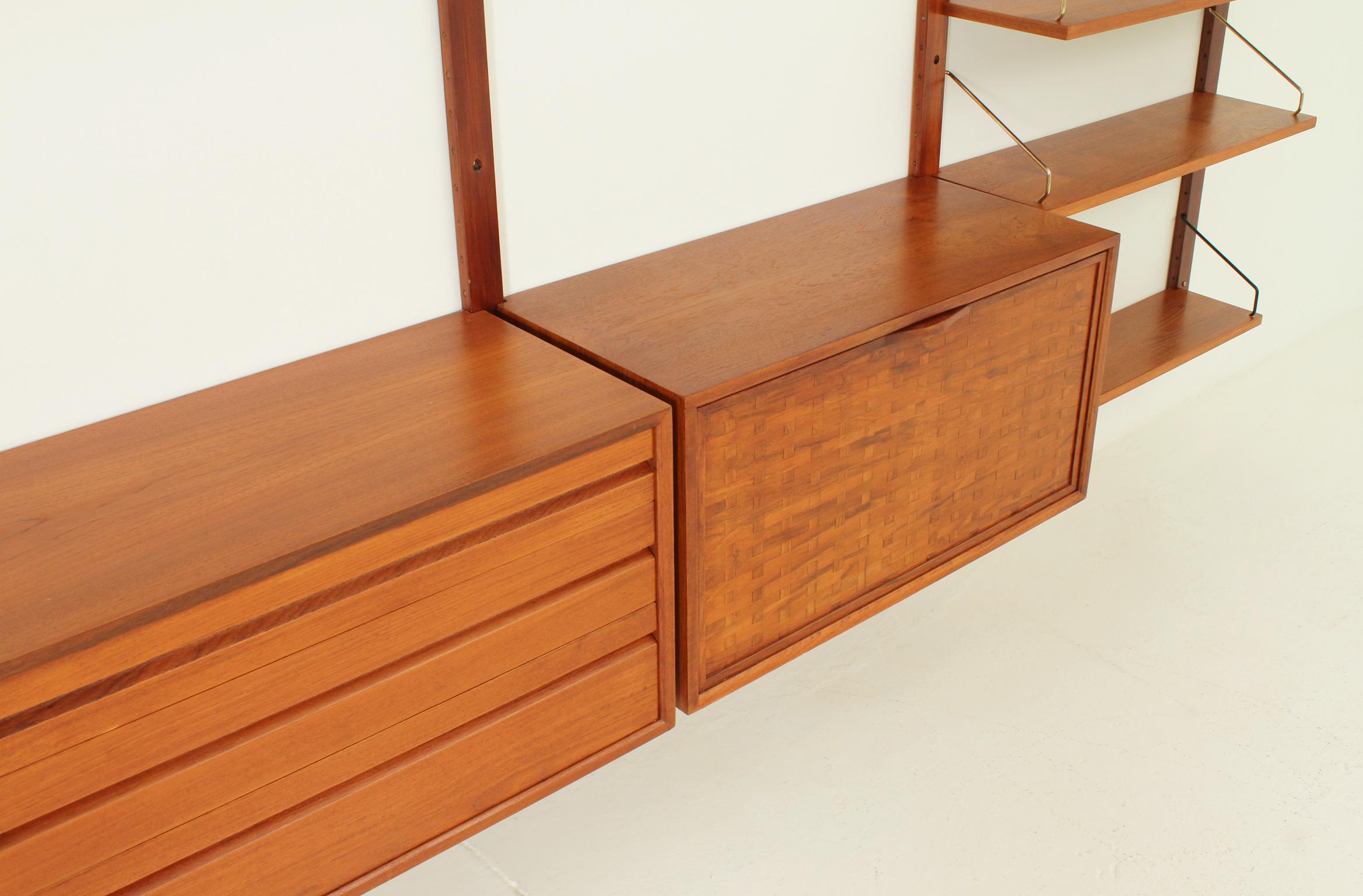 Teak Wall Unit by Poul Cadovius for Cado, Denmark 1