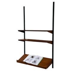 Teak Wall Unit with 3 Shelves Danish Mid-Century Modern