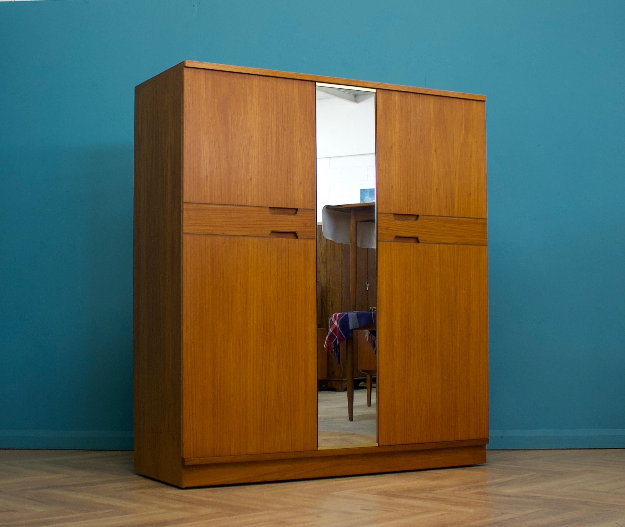 Mid-Century Modern Teak Wardrobe from Uniflex, 1960s