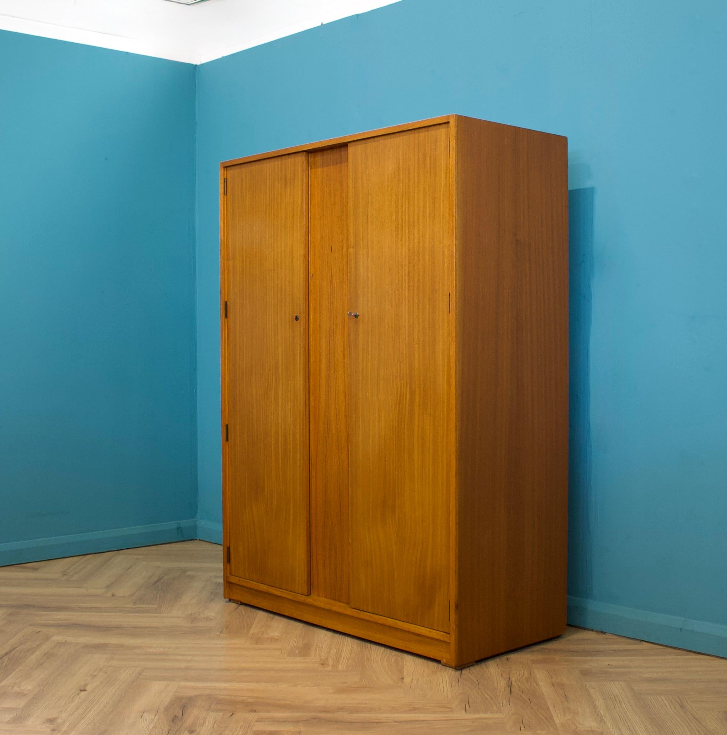 Mid-Century Modern Teak Wardrobe from Uniflex, 1960s For Sale