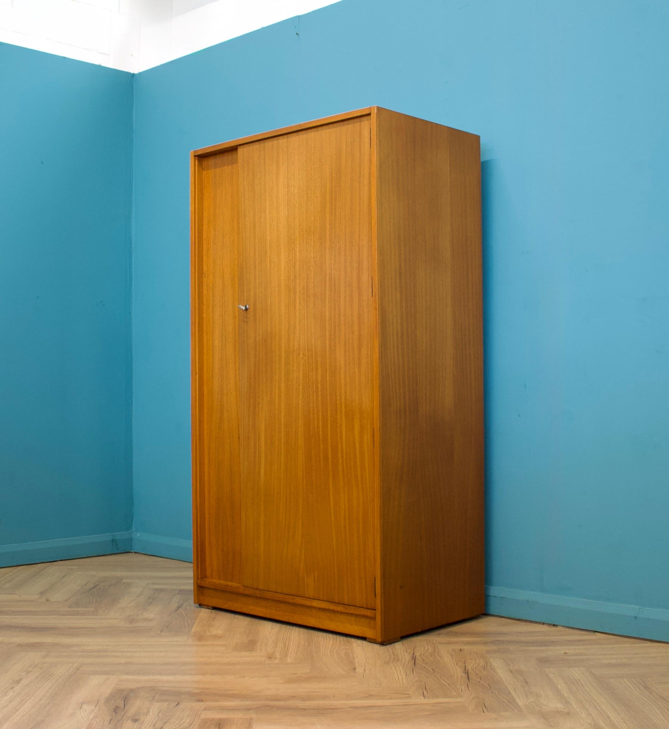 Mid-Century Modern Teak Wardrobe from Uniflex, 1960s For Sale
