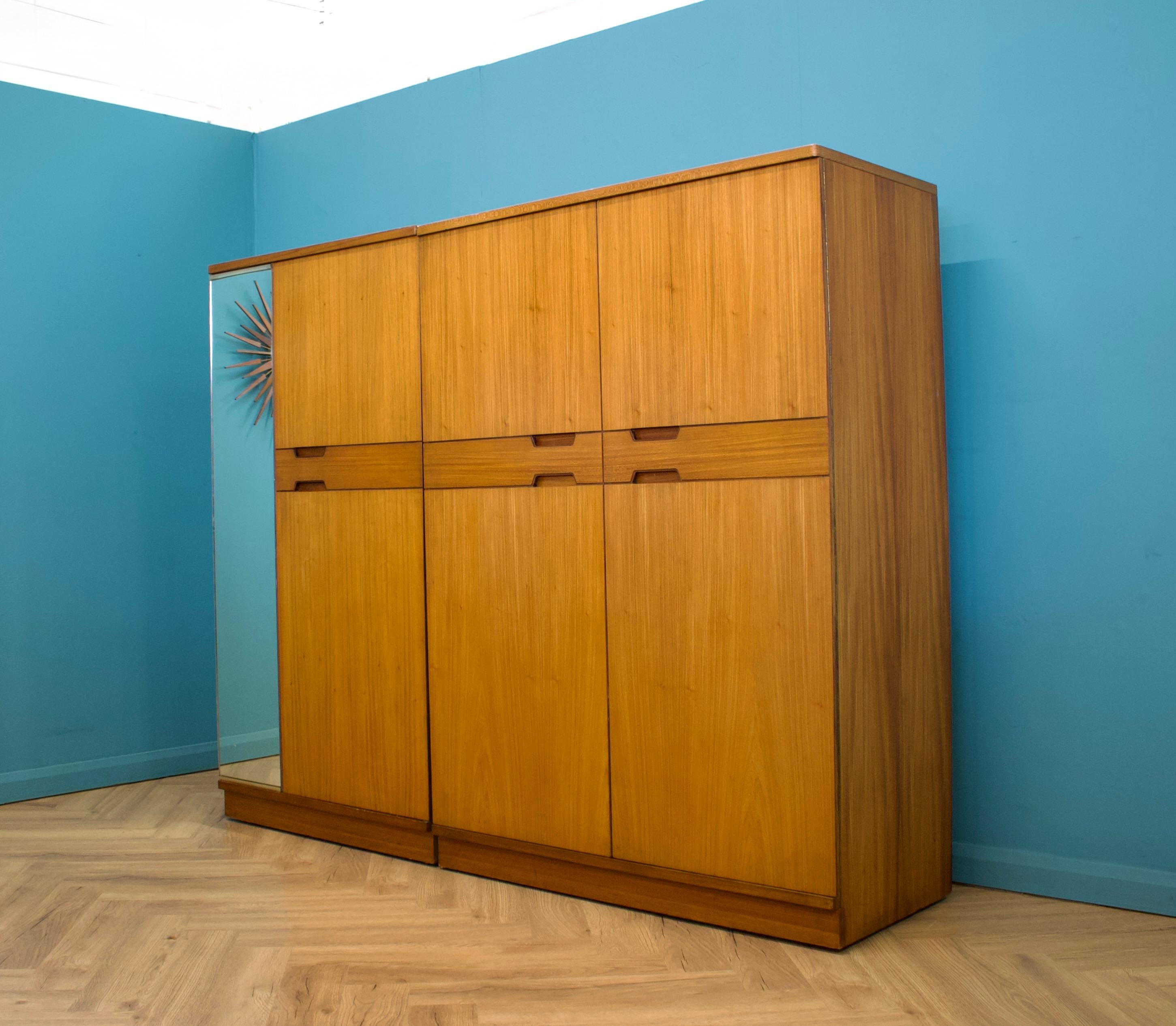 British Teak Wardrobe from Uniflex, 1960s For Sale