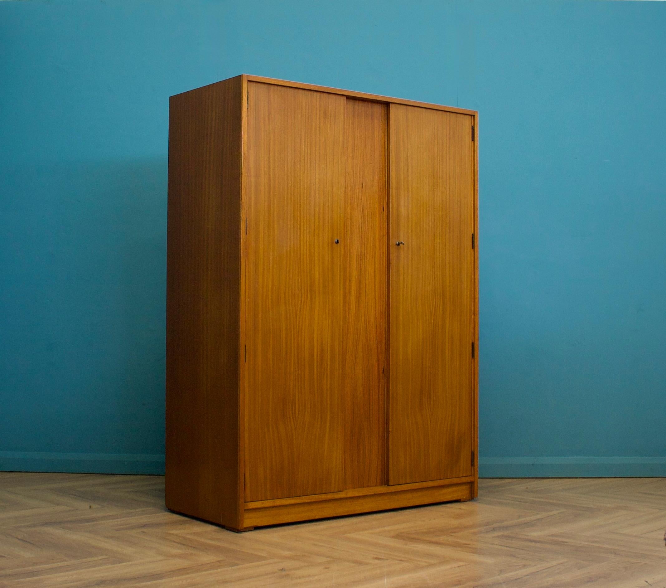 British Teak Wardrobe from Uniflex, 1960s For Sale