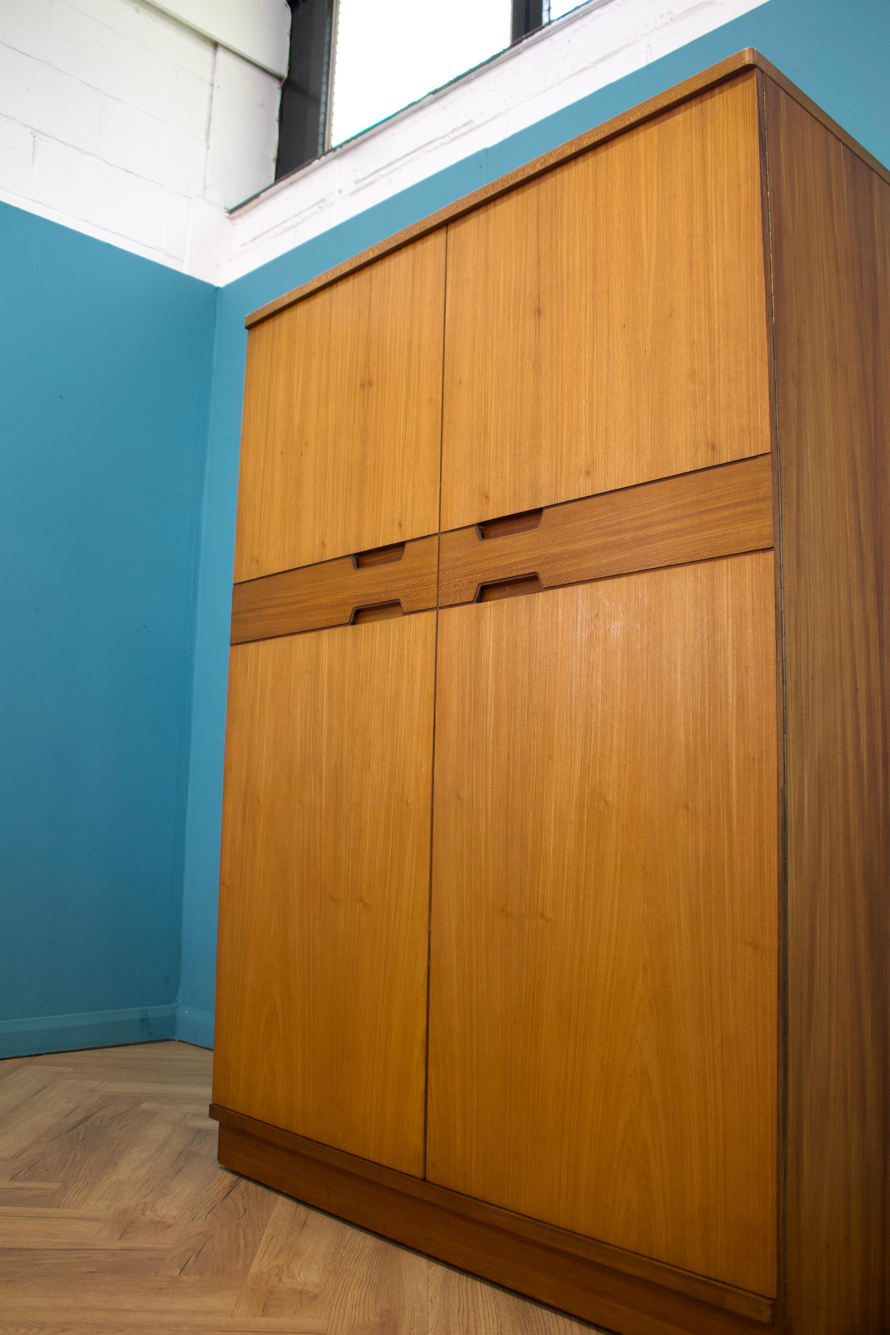 20th Century Teak Wardrobe from Uniflex, 1960s For Sale