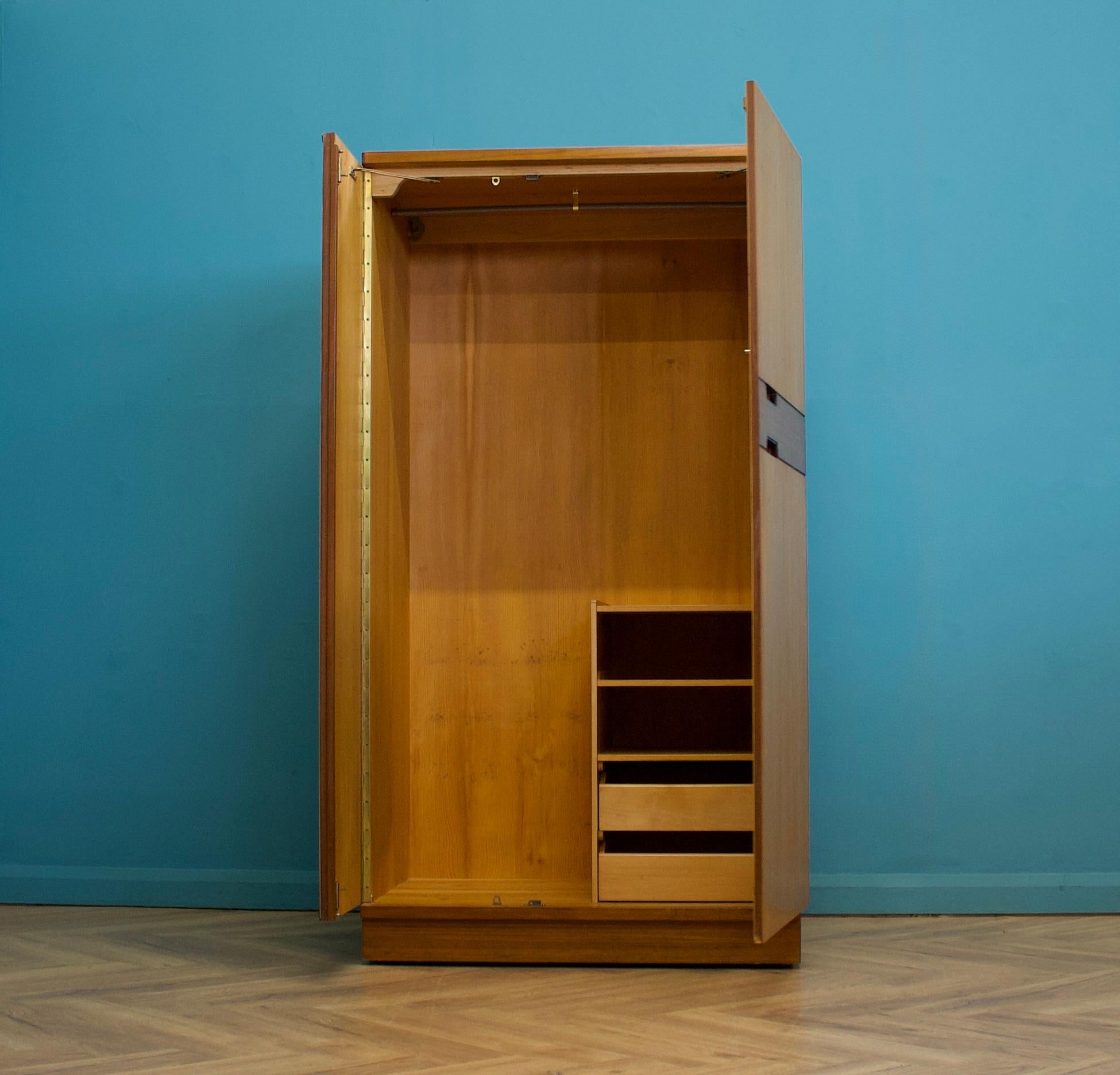 20th Century Teak Wardrobe from Uniflex, 1960s For Sale