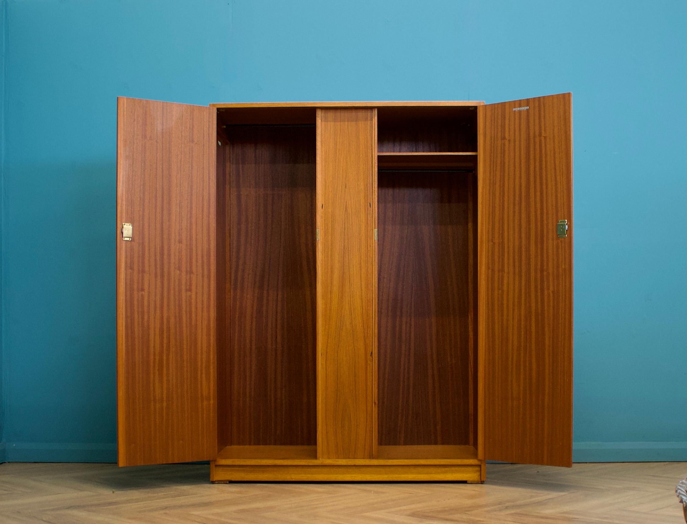 20th Century Teak Wardrobe from Uniflex, 1960s For Sale