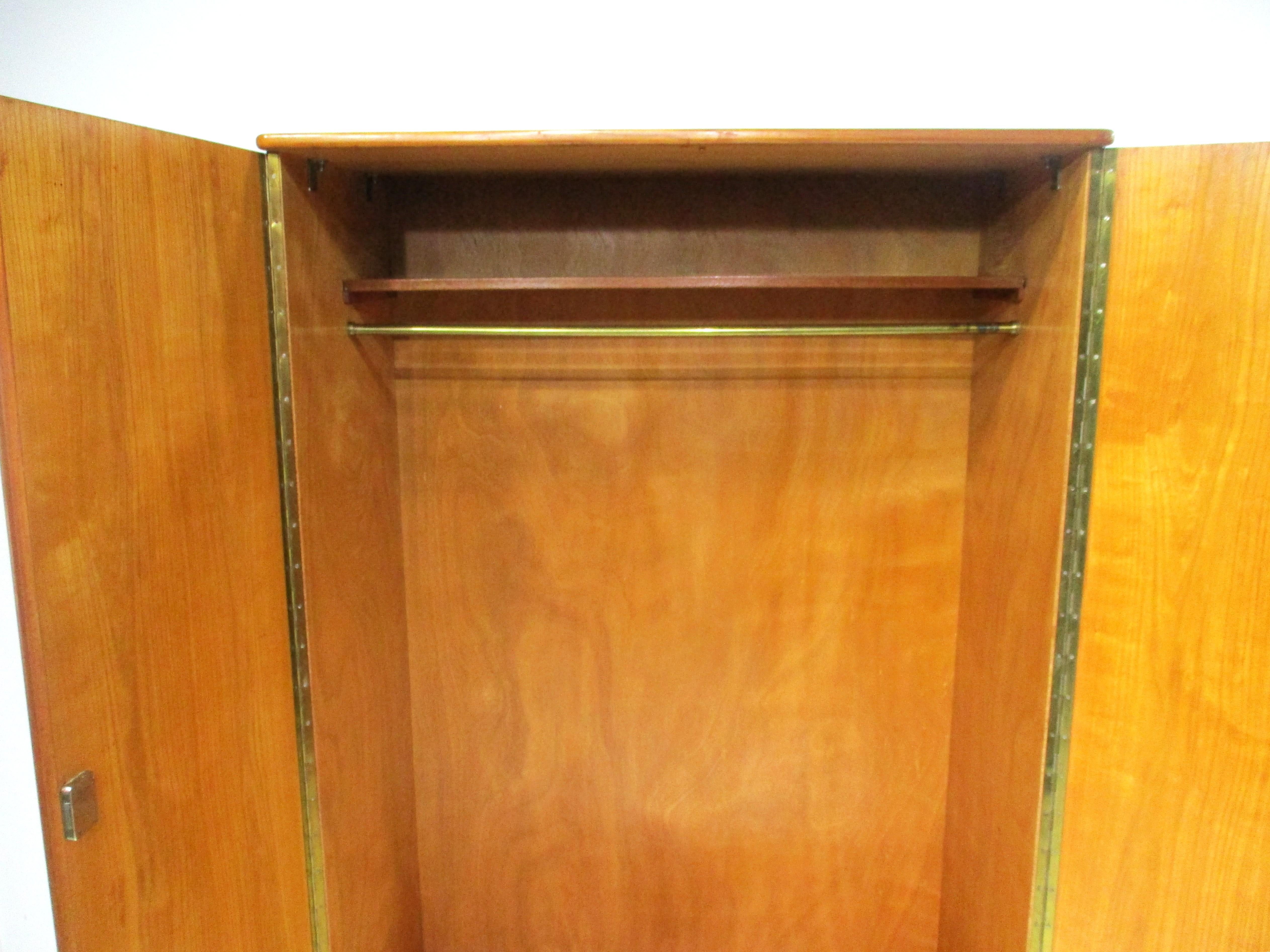 Teak Wardrobe or Armoire in the style of Arne Vodder Denmark In Good Condition In Cincinnati, OH