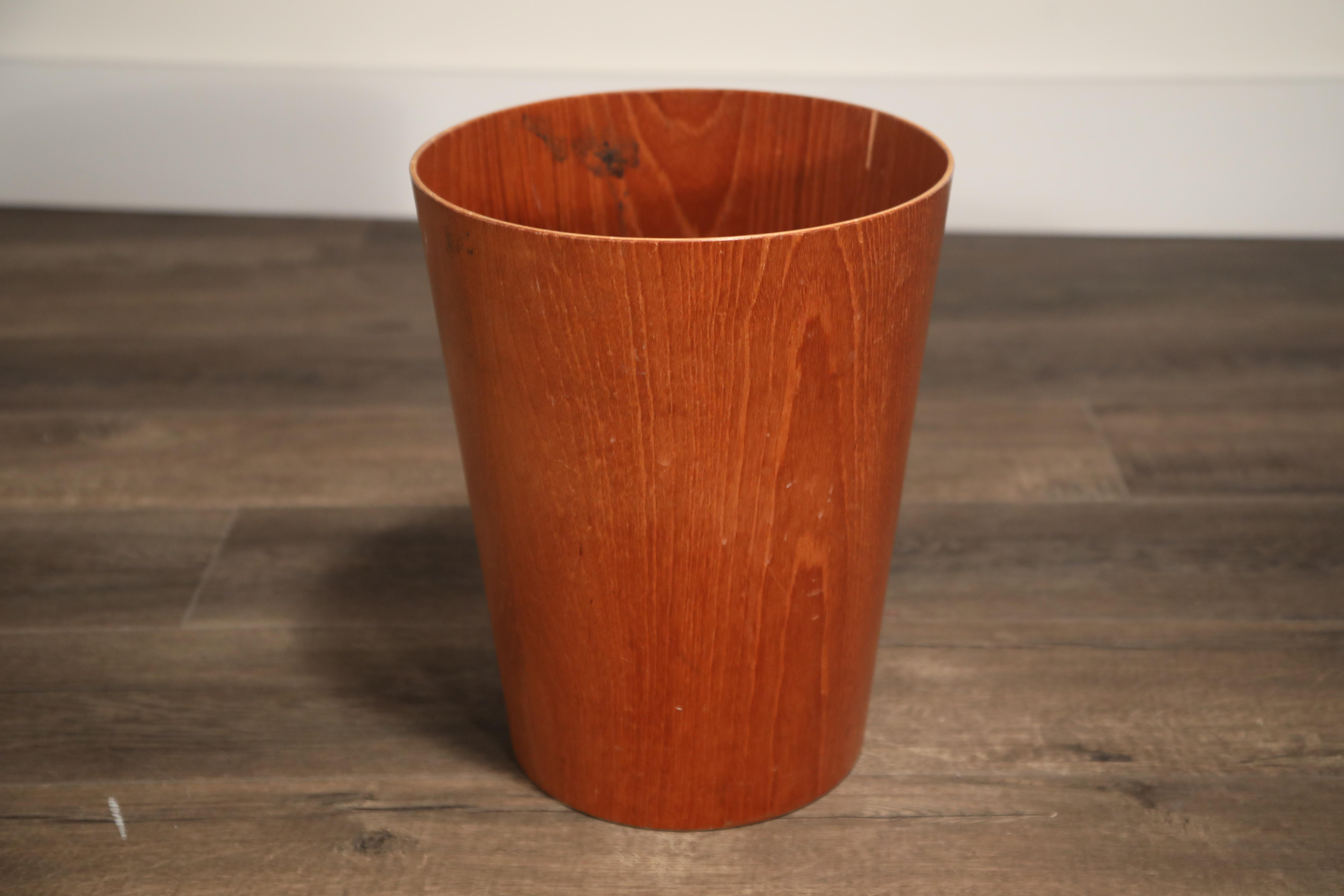 Danish Teak Waste Basket by Martin Åberg for Servex, Sweden, 1960s