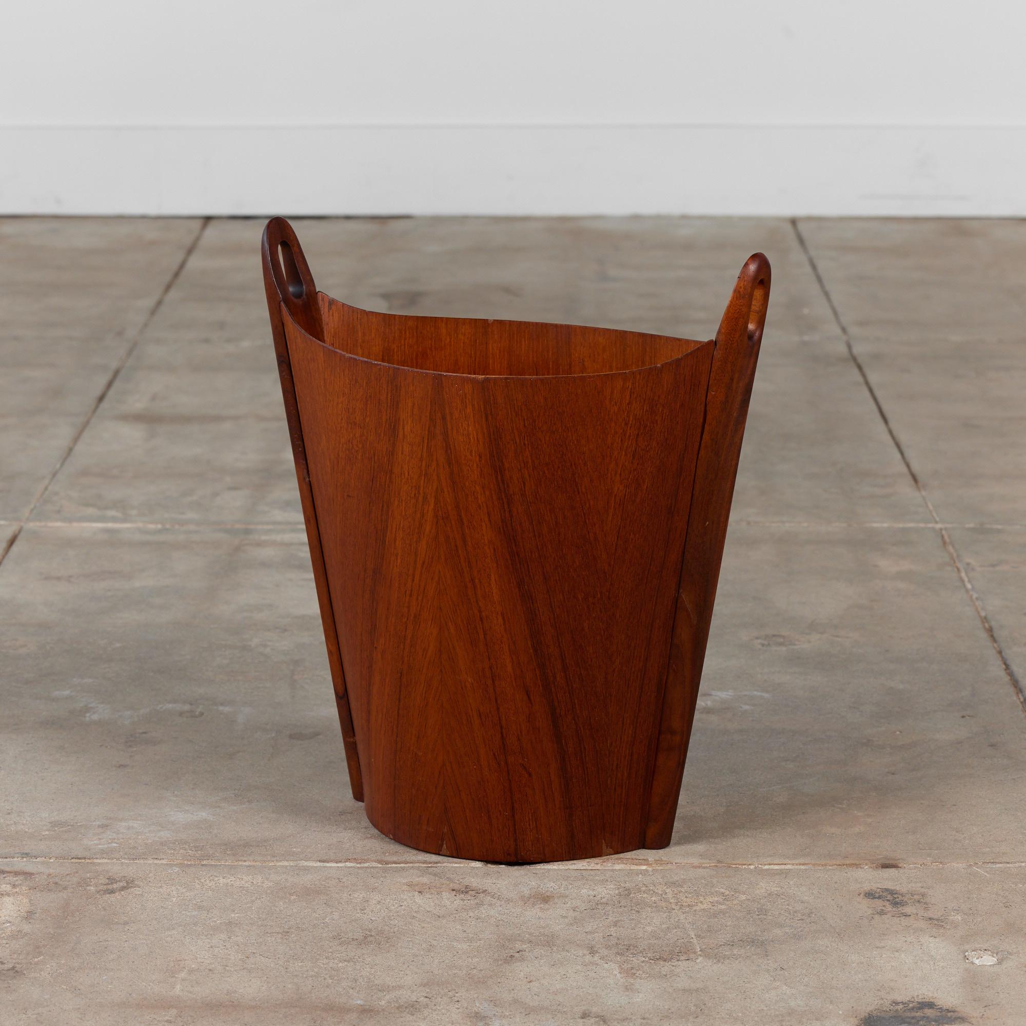 Teak Wastebasket by Einar Barnes for P.S. Heggen For Sale 2