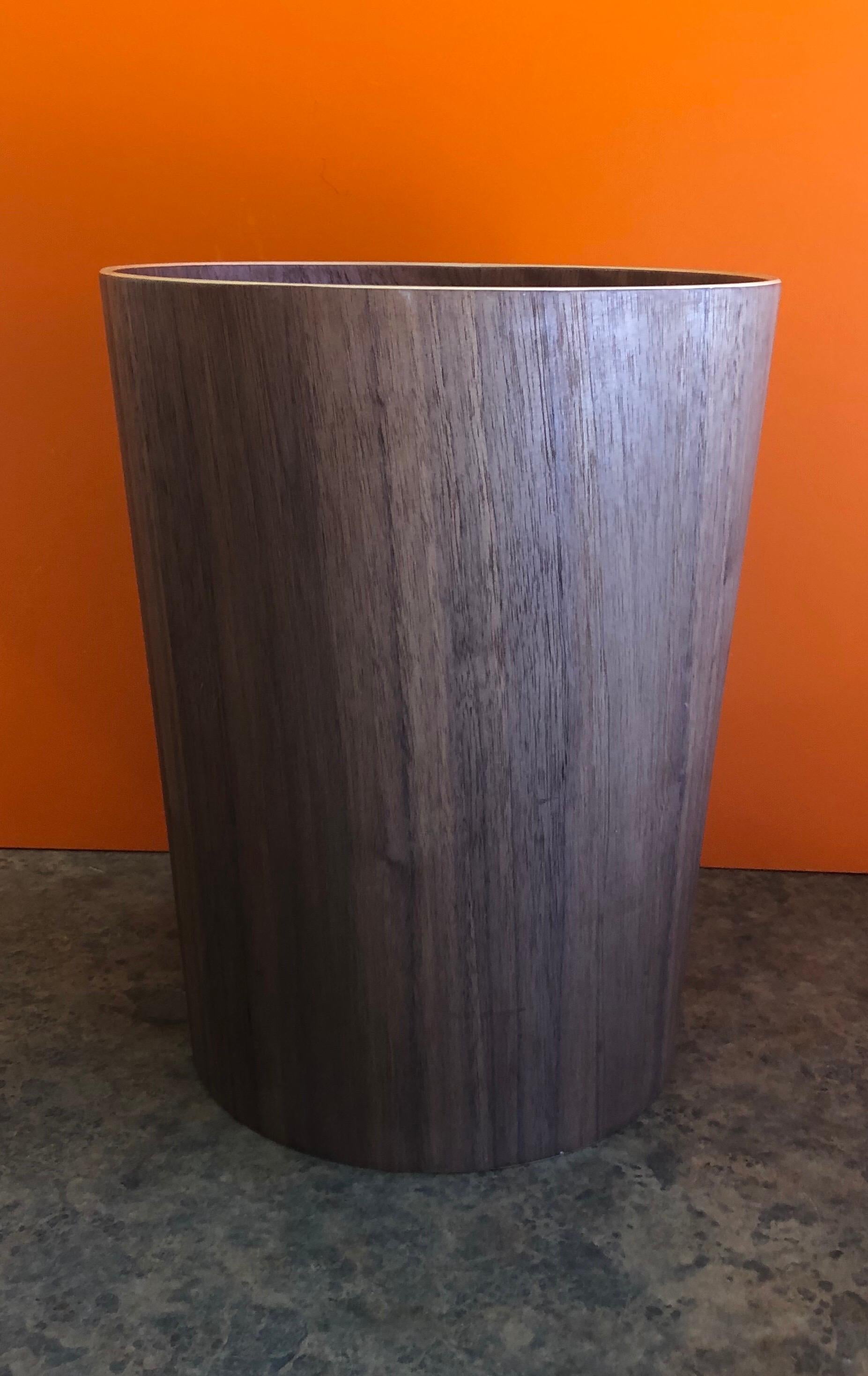 Danish Teak Wastebasket in the Style of Martin Aberg