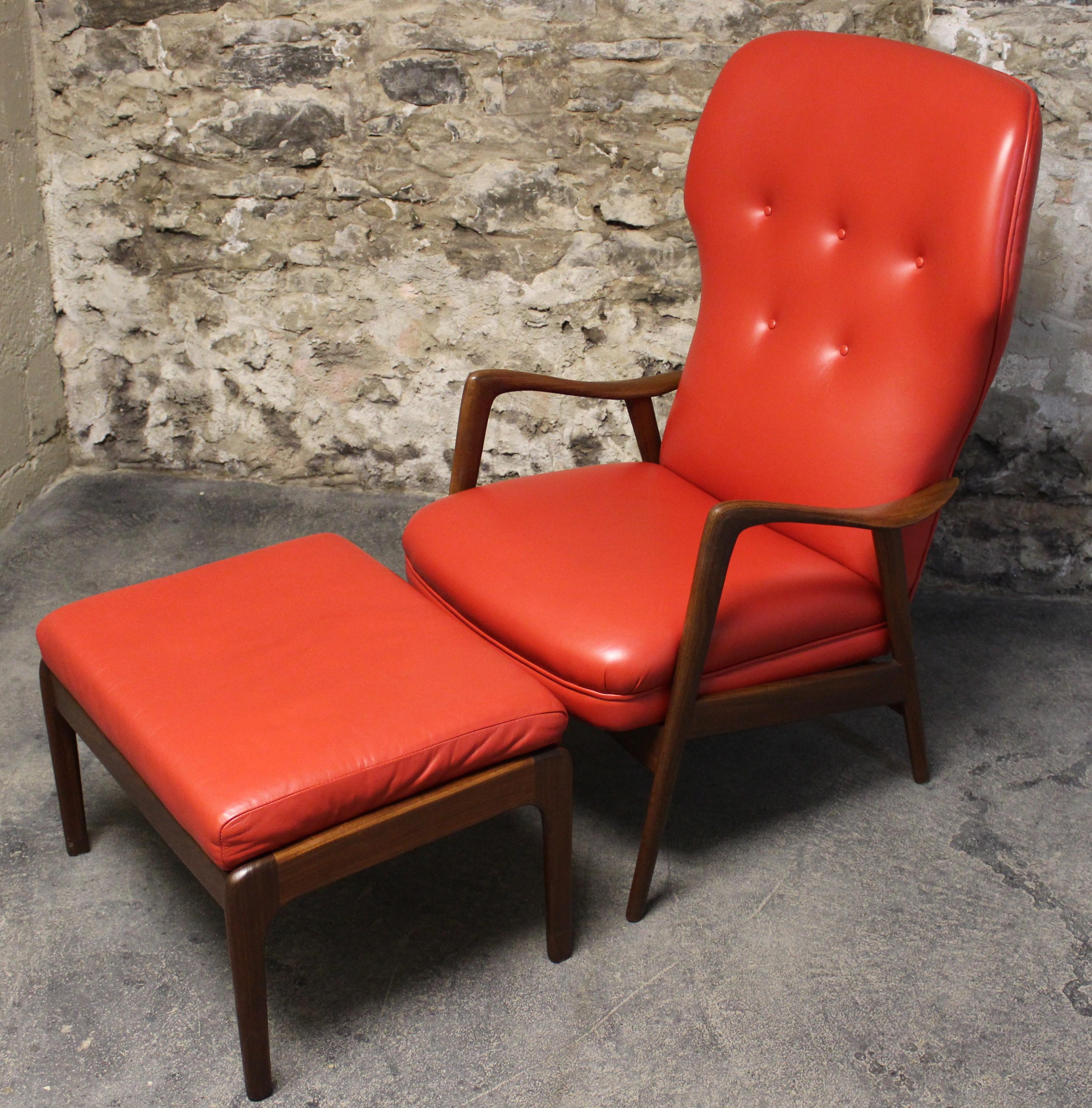 Norwegian Teak Wingback Lounge Chair for Westnofa by Ingmar Relling