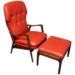 Vintage Teak Wingback Lounge Chair for Westnofa by Ingmar Relling