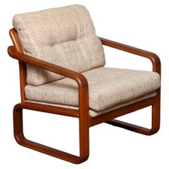 Teak with Wool Cushions Lounge / Easy / Club Chair by DHS Design Denmark 1980