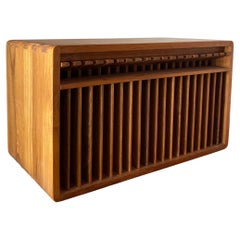 Teak Wood 20 CD Holder & Organizer for Wall or Shelf Kalmar Designs