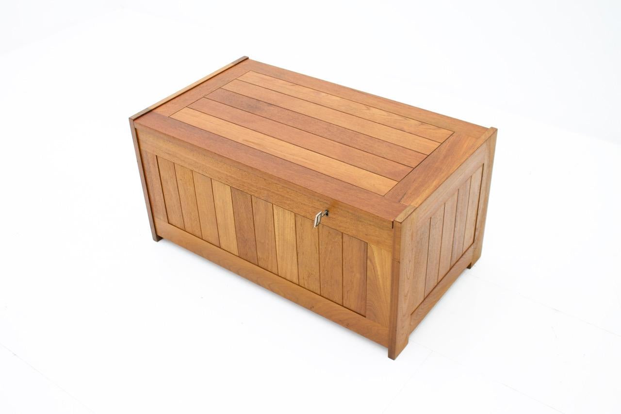 Teak Wood Blanket Box Chest by O Schjøll & B.K. Handest for Randers Denmark 1966 1