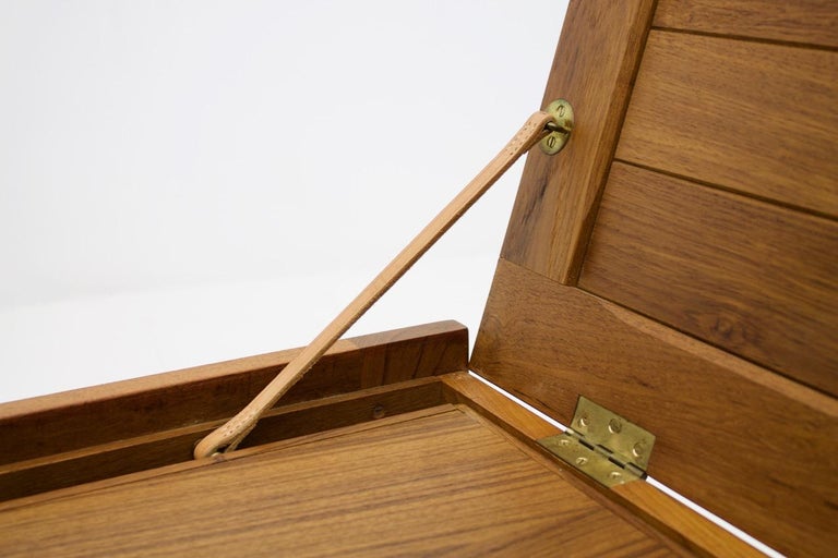 Teak Wood Blanket Box Chest by O Schjøll and B.K. Handest for Randers