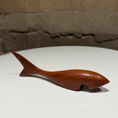 Teak Wood Bottle Opener Attr Arne Basse Scandinavian Mid-Century Modern