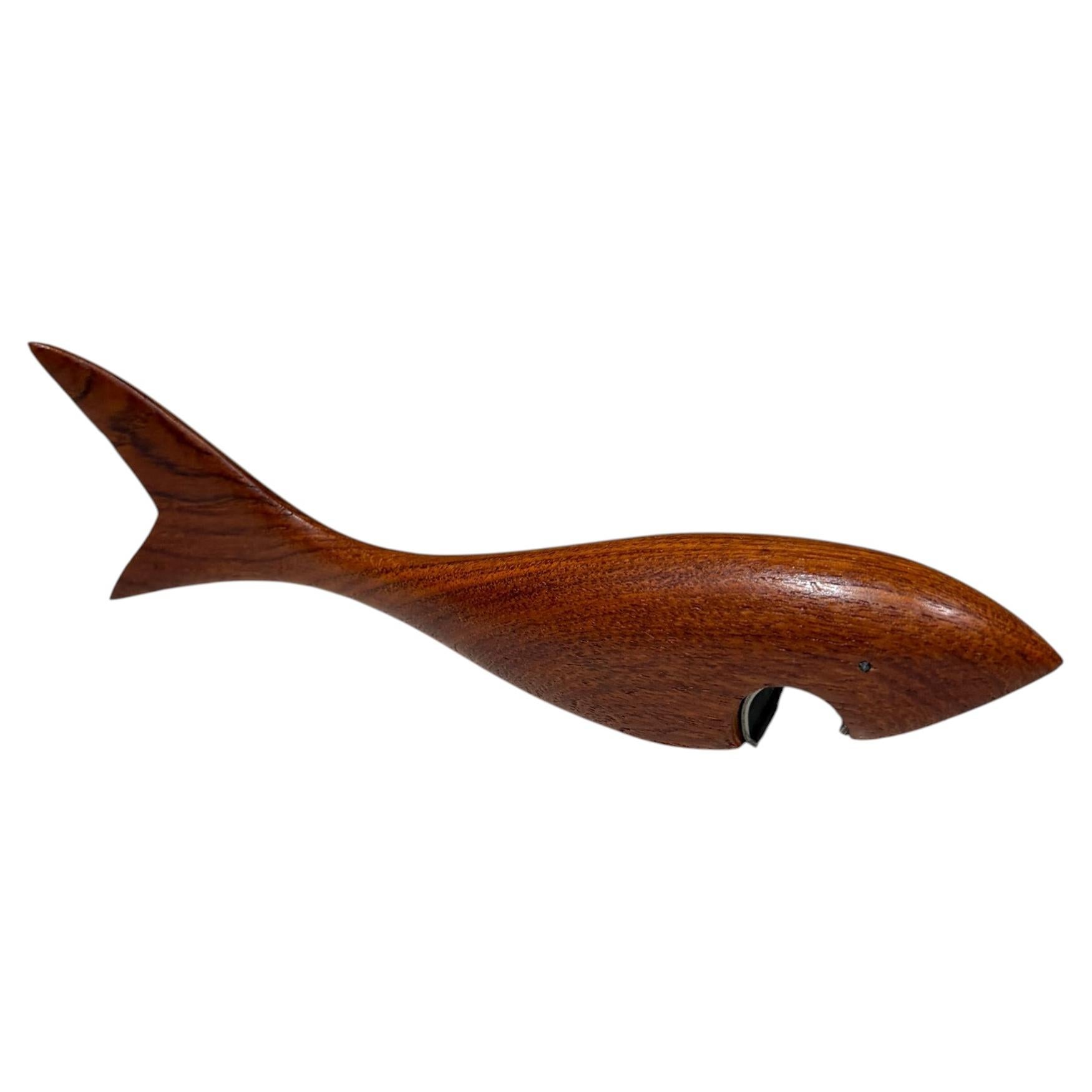 Teak Wood Bottle Opener Attr Arne Basse Scandinavian Mid-Century Modern