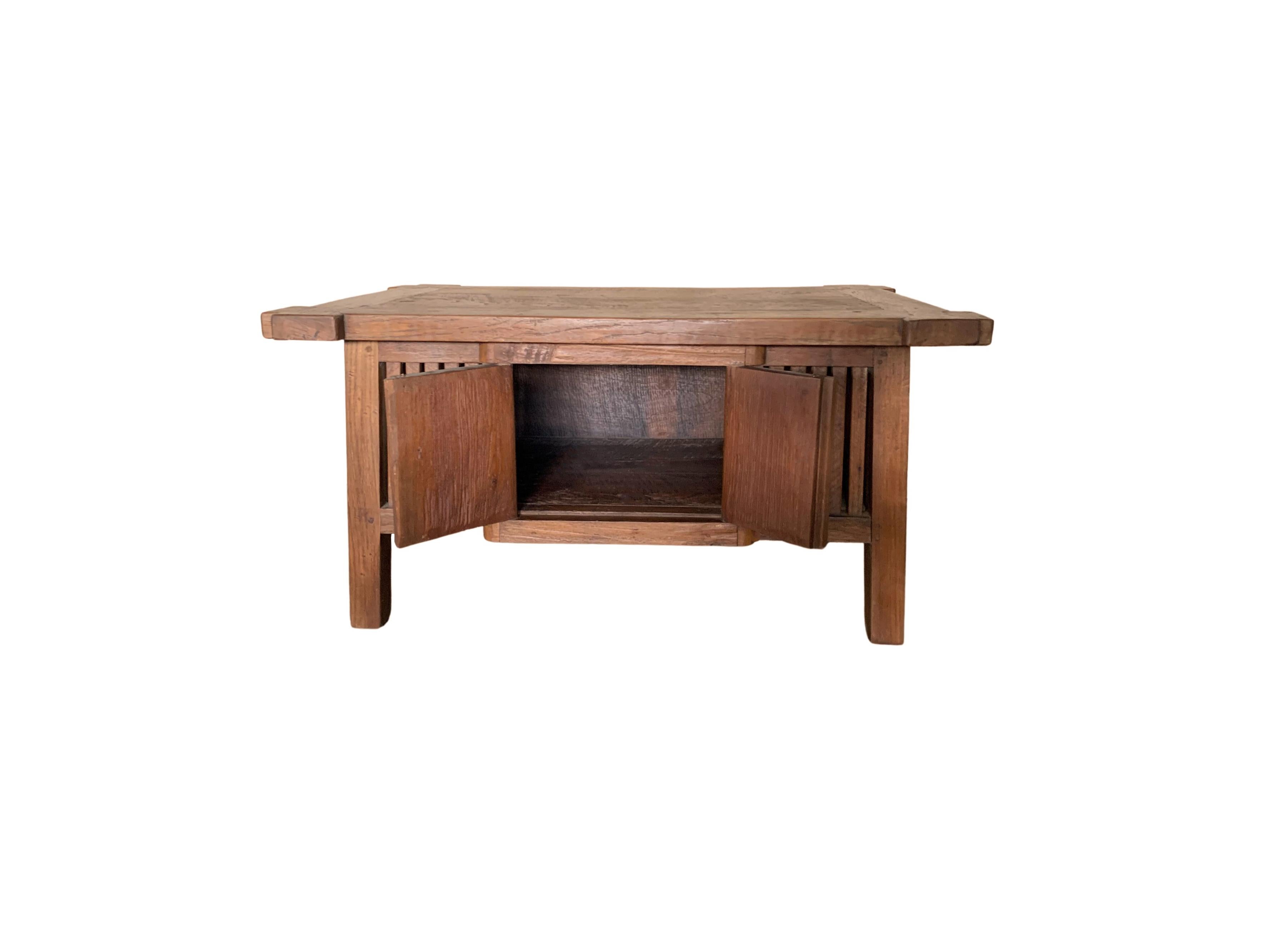 Organic Modern Teak Wood Cabinet Crafted in Java, Indonesia