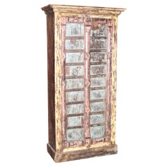 Teak Wood Cabinet from 19th Century Doors and Recycled Wood